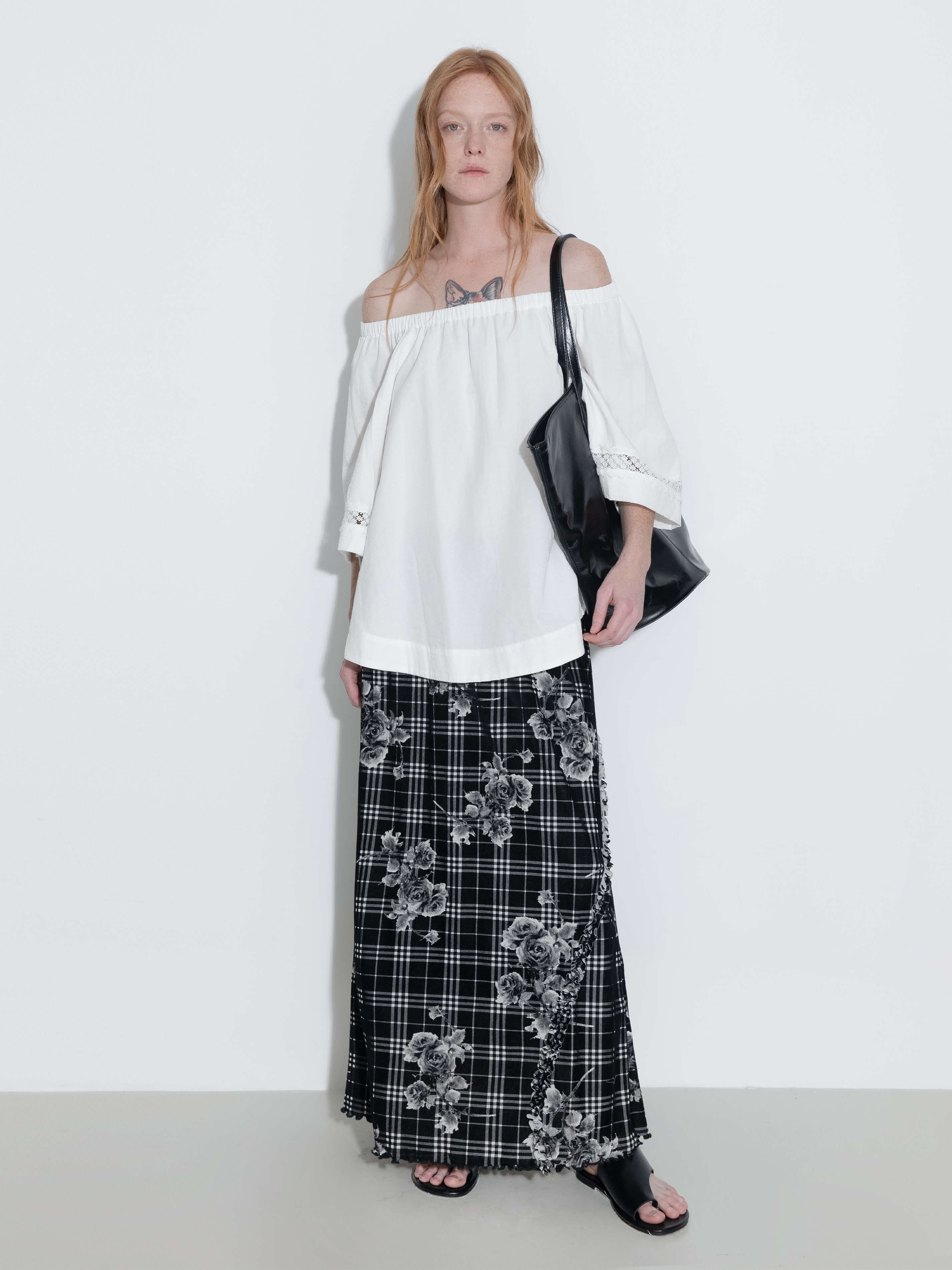 Floral Print A-line Skirt - Image 3