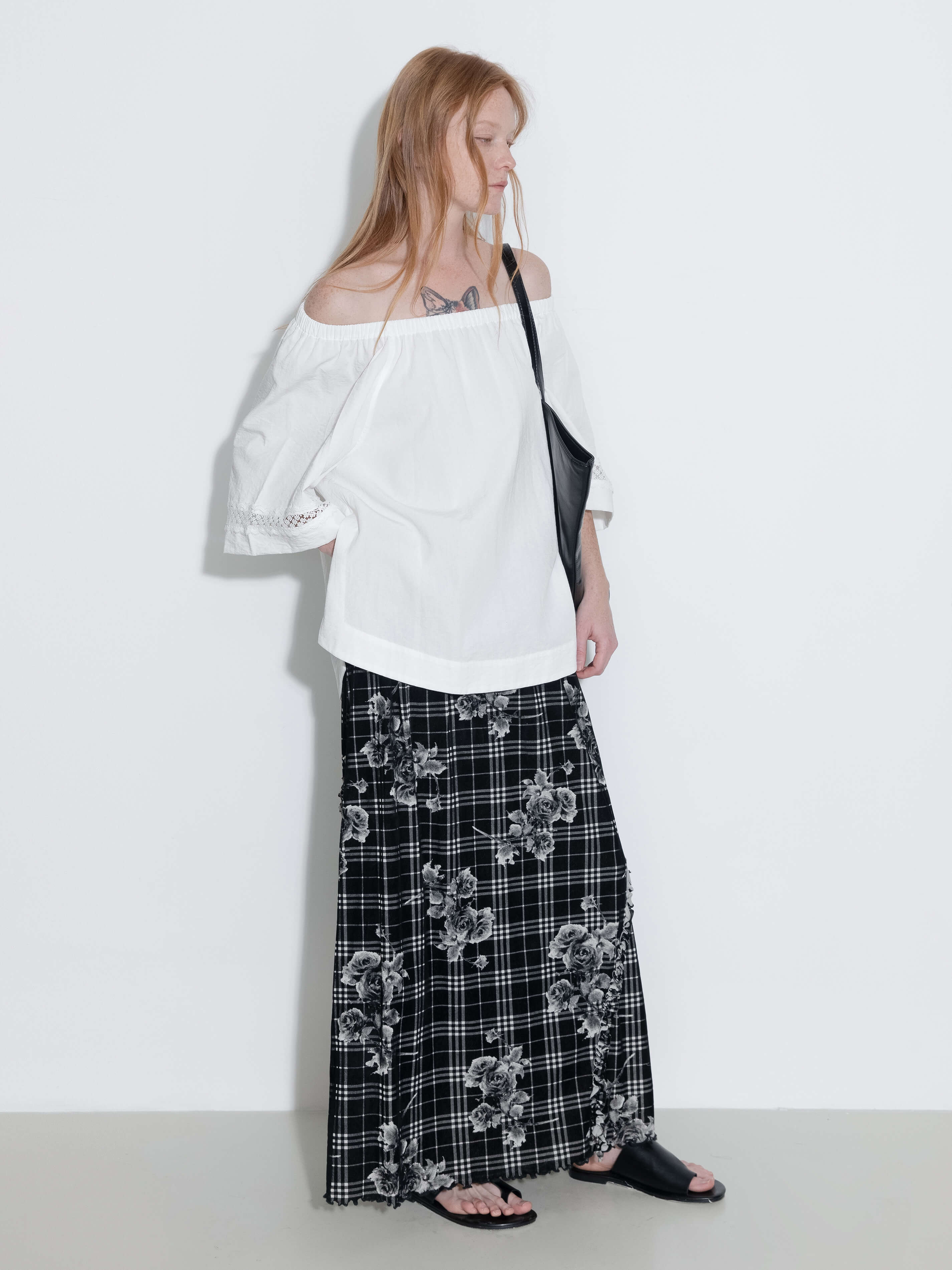 Floral Print A-line Skirt - Image 5