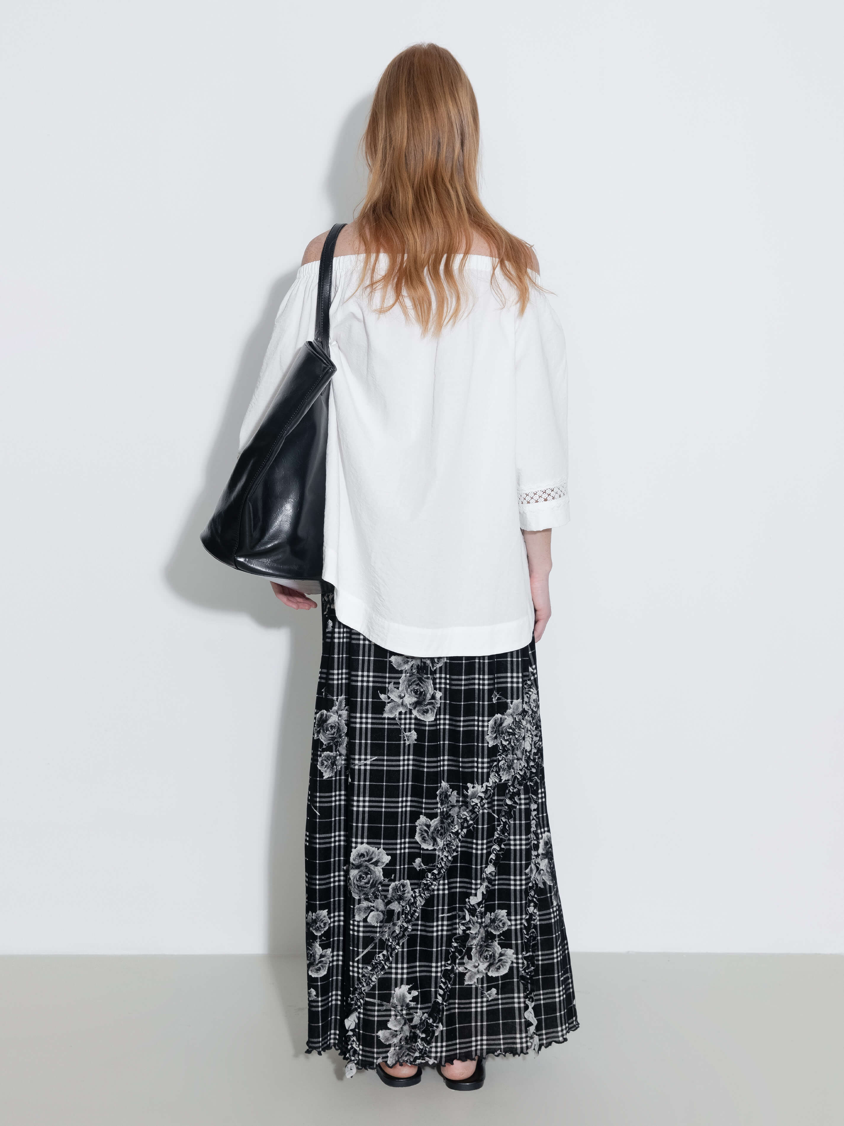 Floral Print A-line Skirt - Image 7