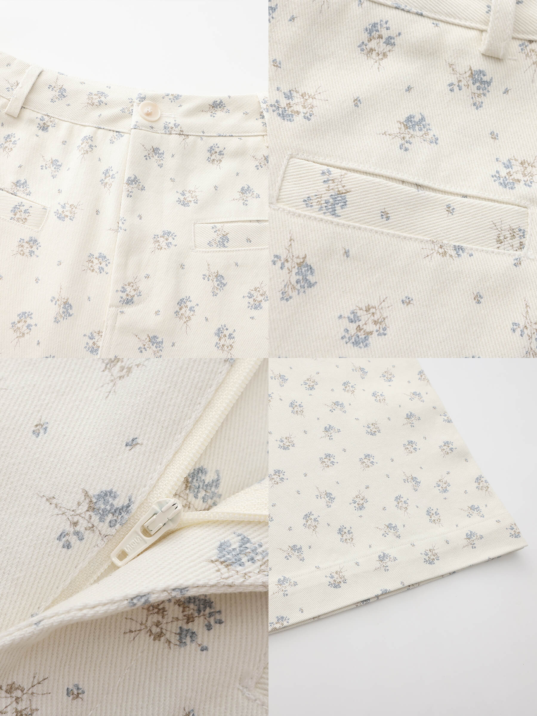 Floral Print 100%Cotton Loose Fit Wide-Leg Casual Pants - Image 10