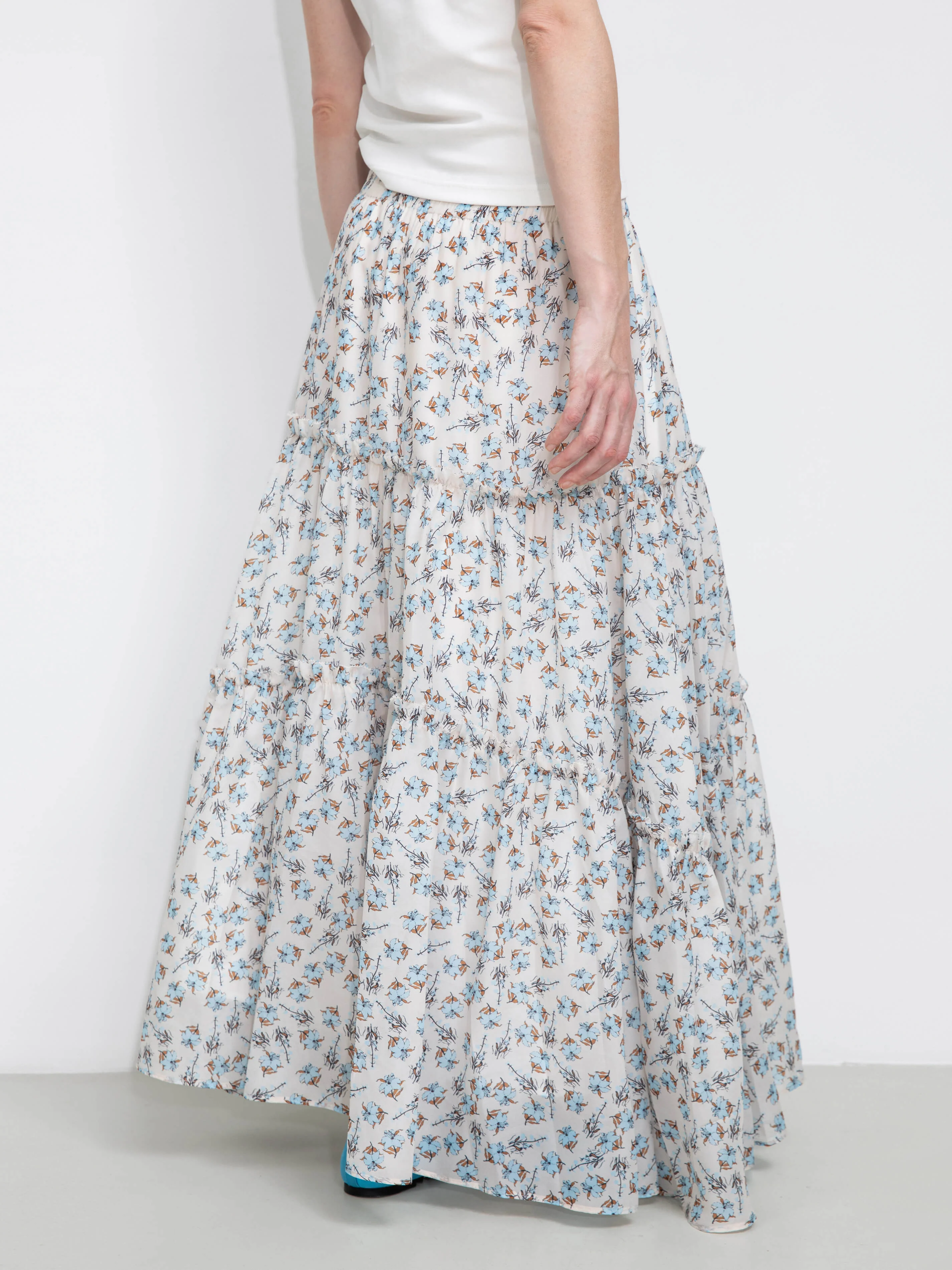 Floral Print Maxi Skirt - Image 6