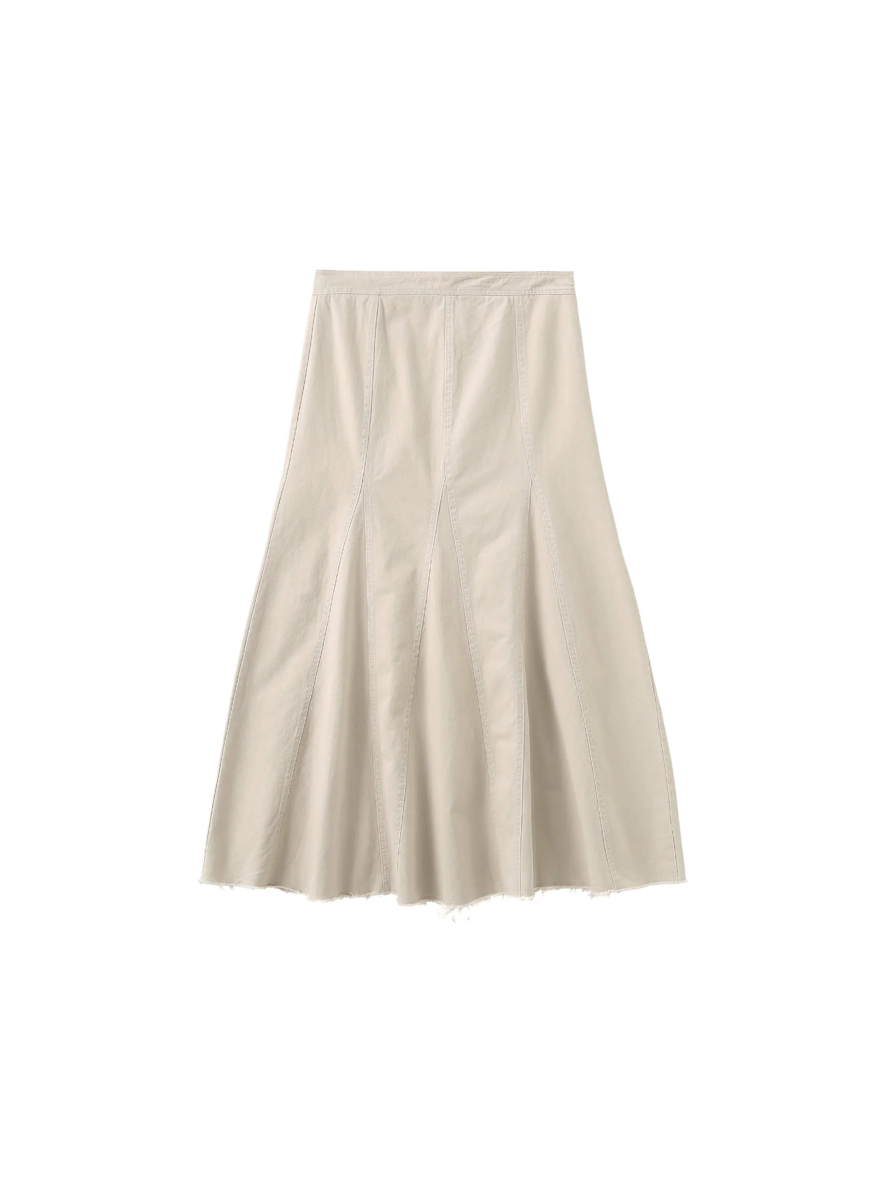 Frayed Denim Maxi Skirt - Image 8
