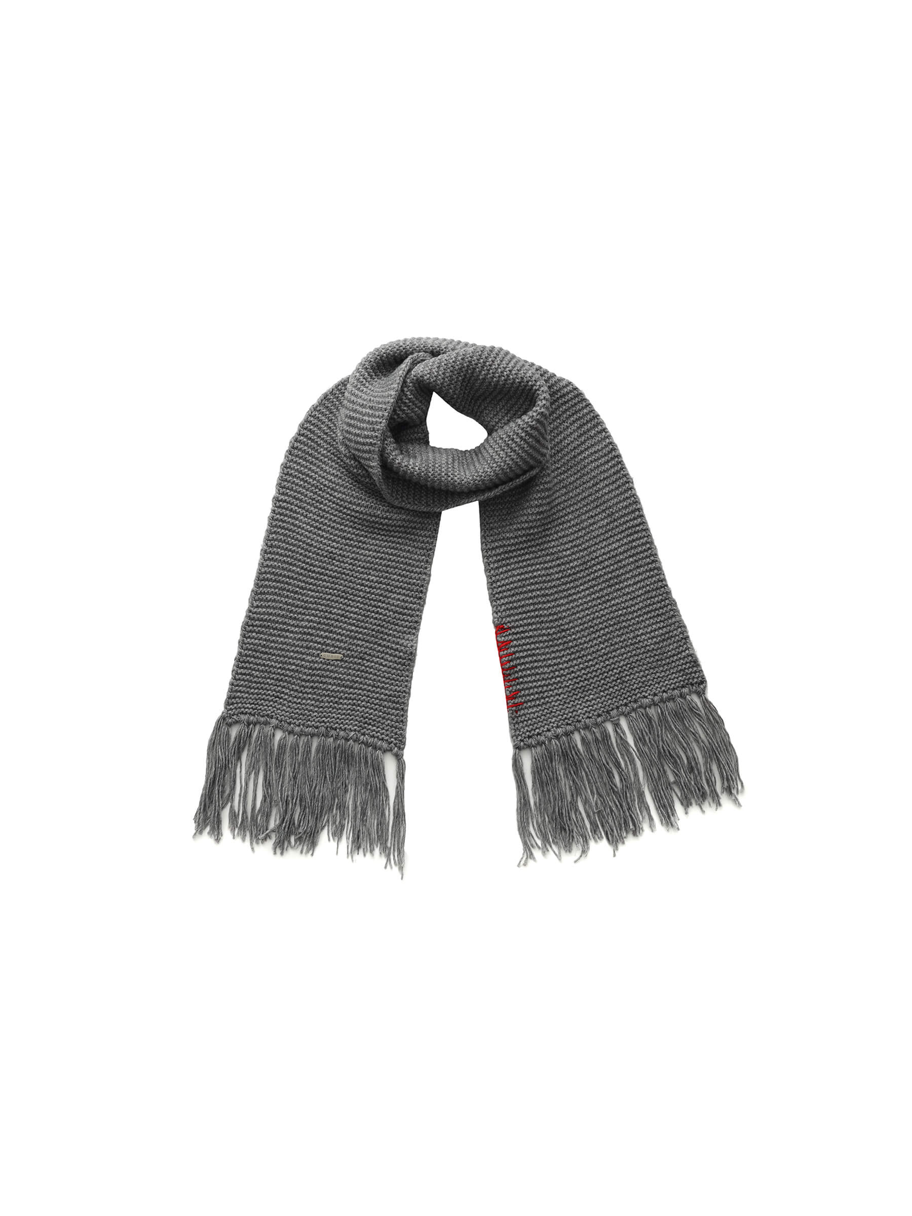 Fringed Long Scarf with Wool Blend - Image 22