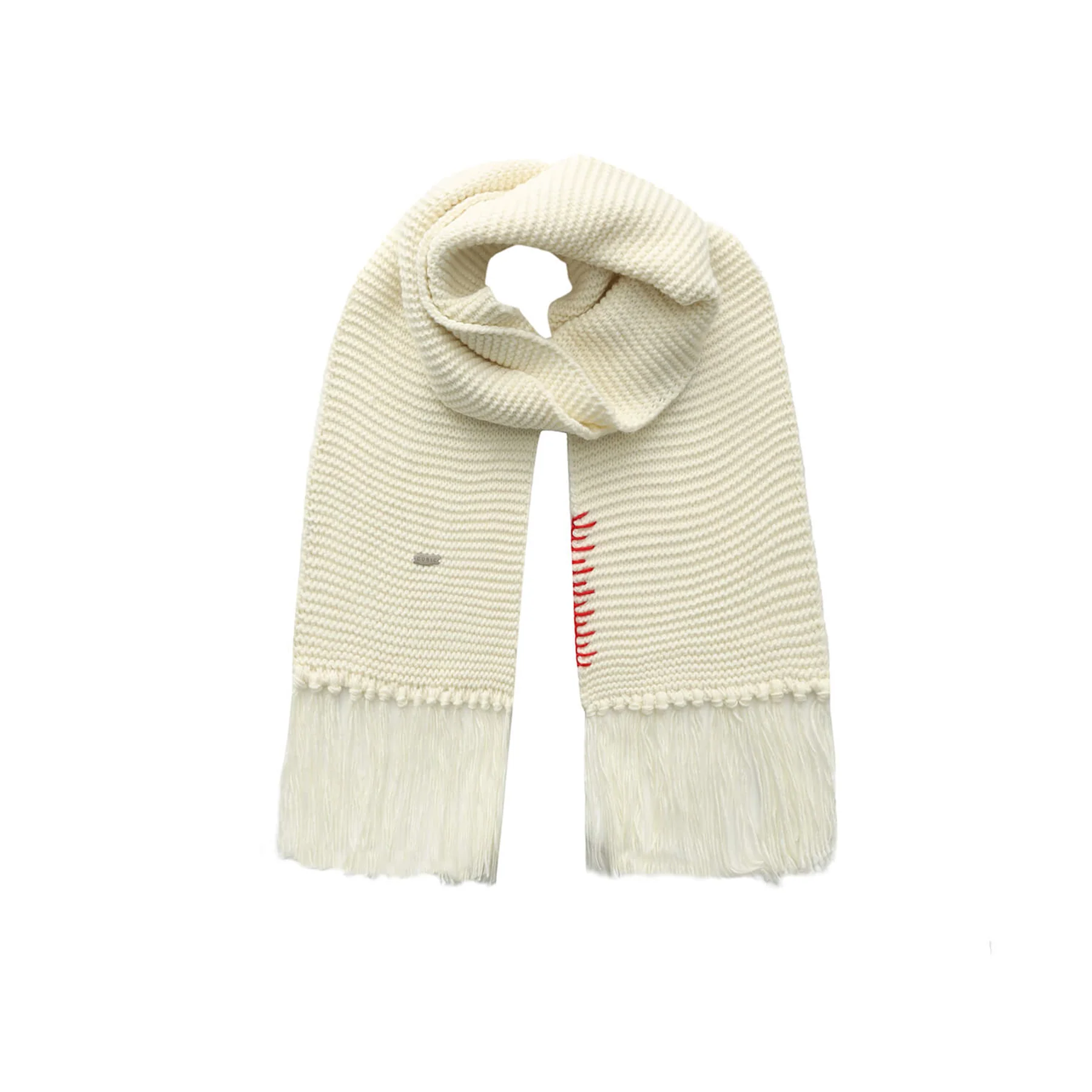 Fringed Long Scarf with Wool Blend - Image 6