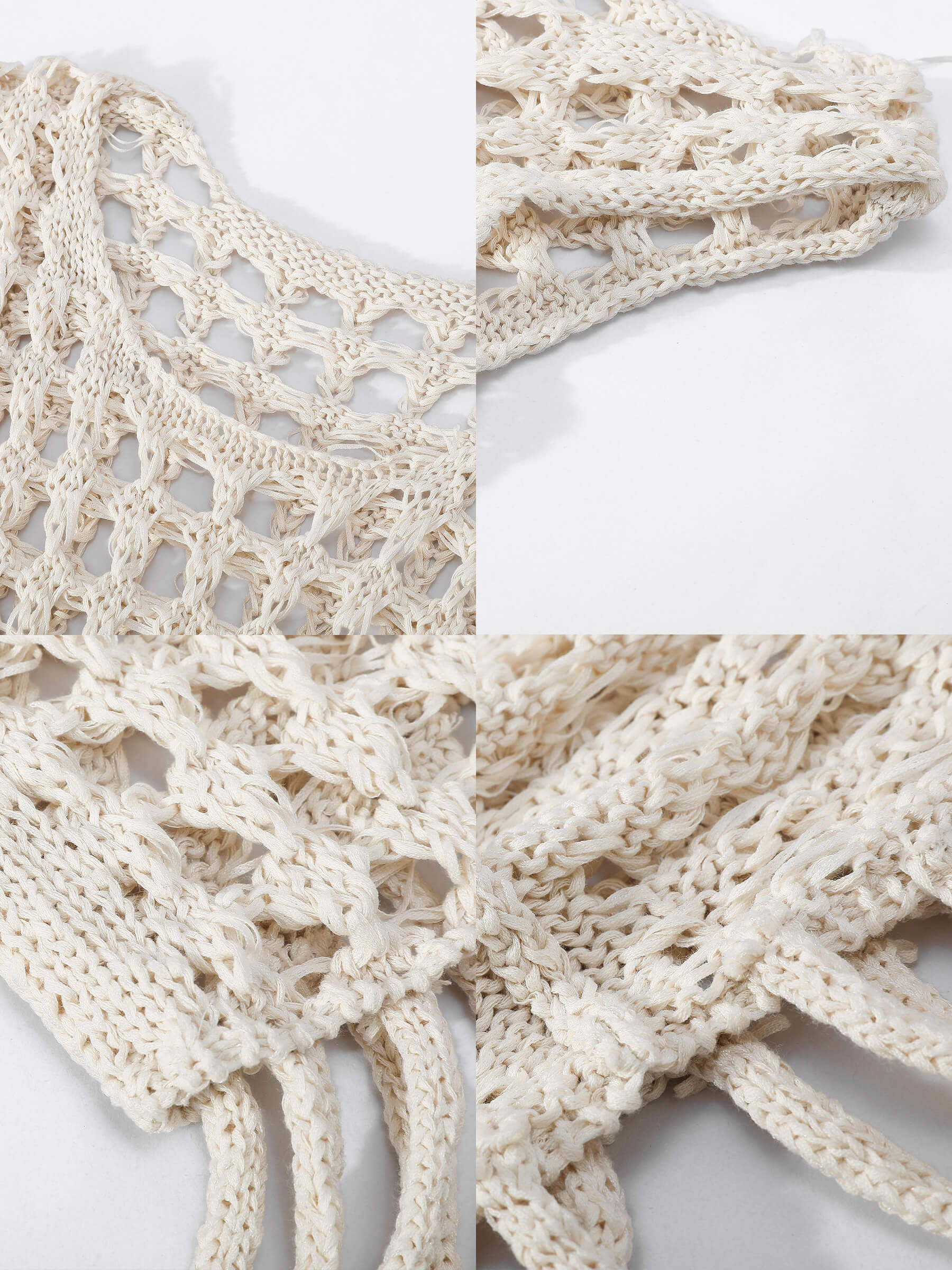 Fringed Open Knit Vest - Image 10