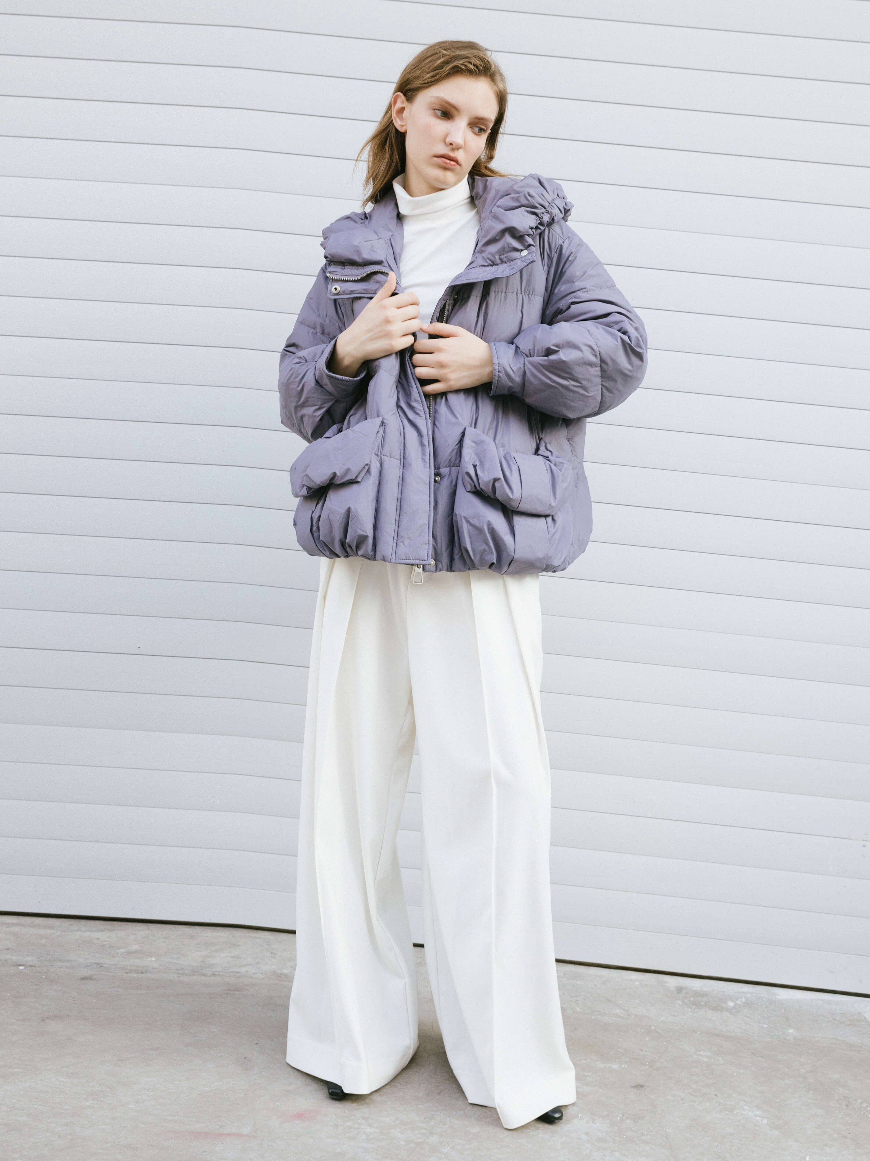Gathered Short Puffer Jacket - Image 3