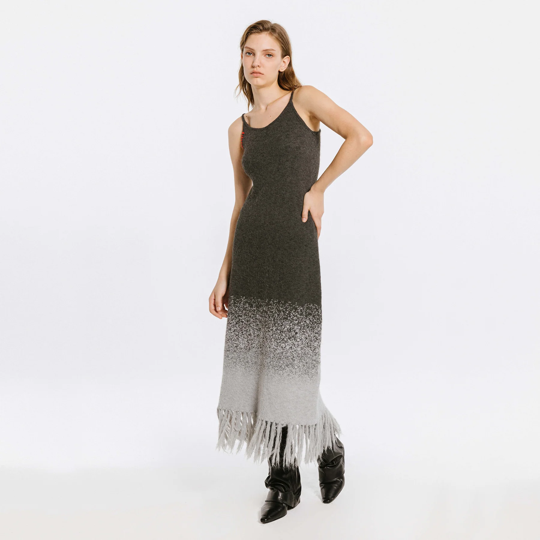 Gradient Knitted Maxi Dress with Wool Blend - Image 14