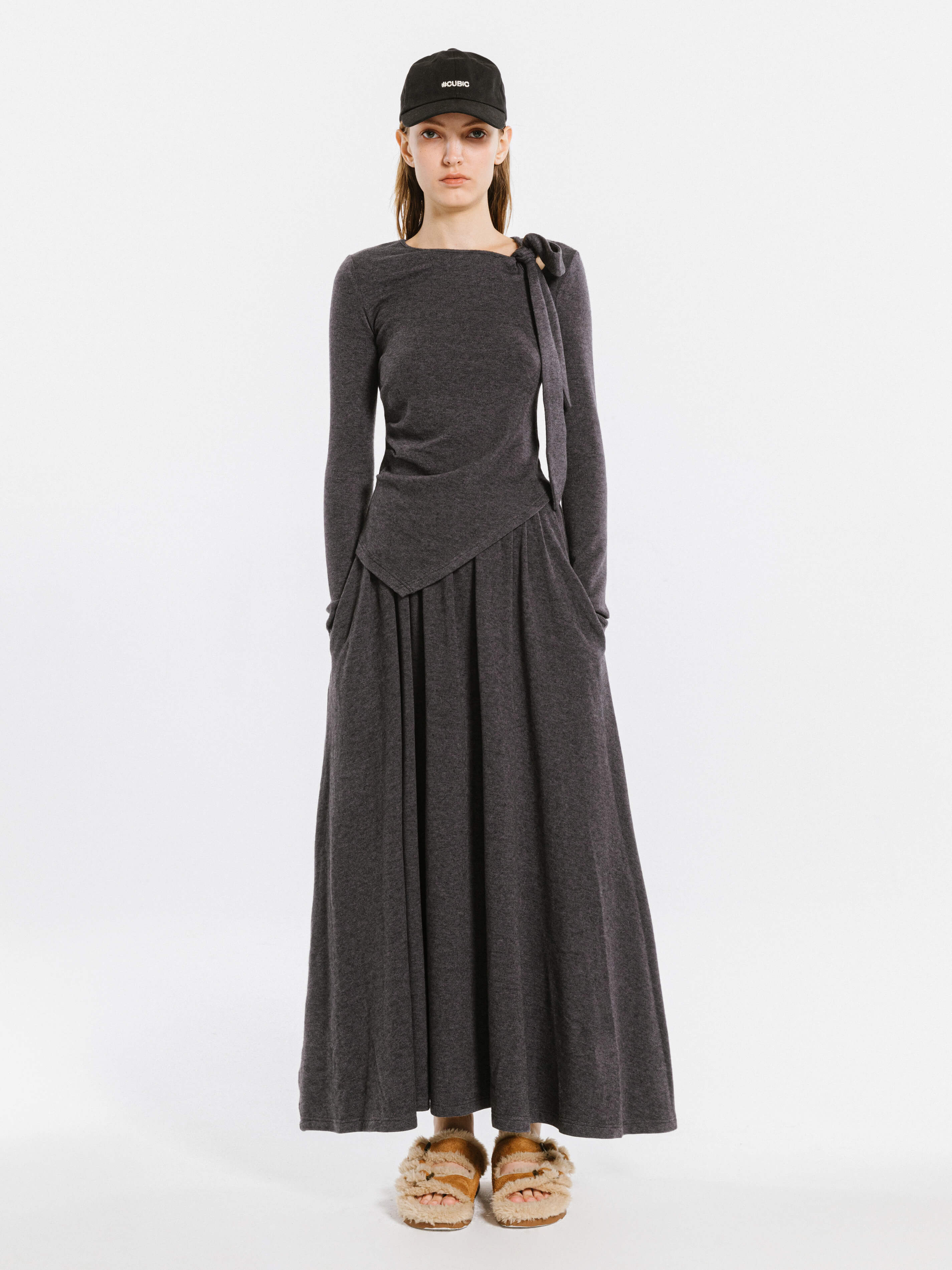 Gray Irregular Knit Top - Image 4