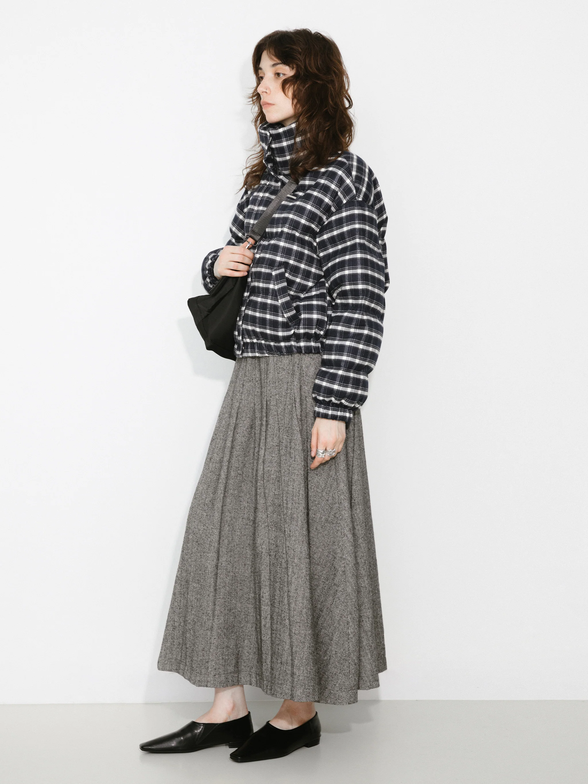 Gray Pleated Maxi Skirt - Image 5