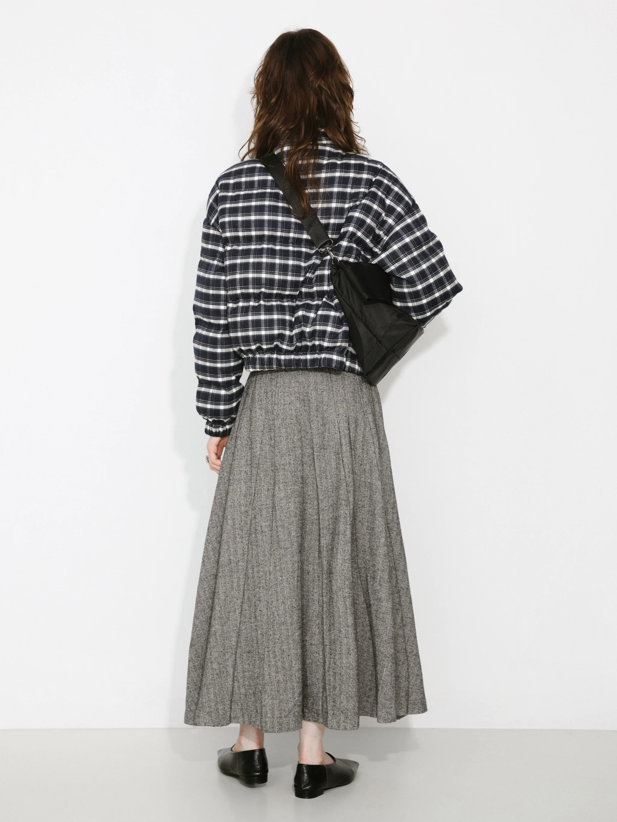 Gray Pleated Maxi Skirt - Image 6