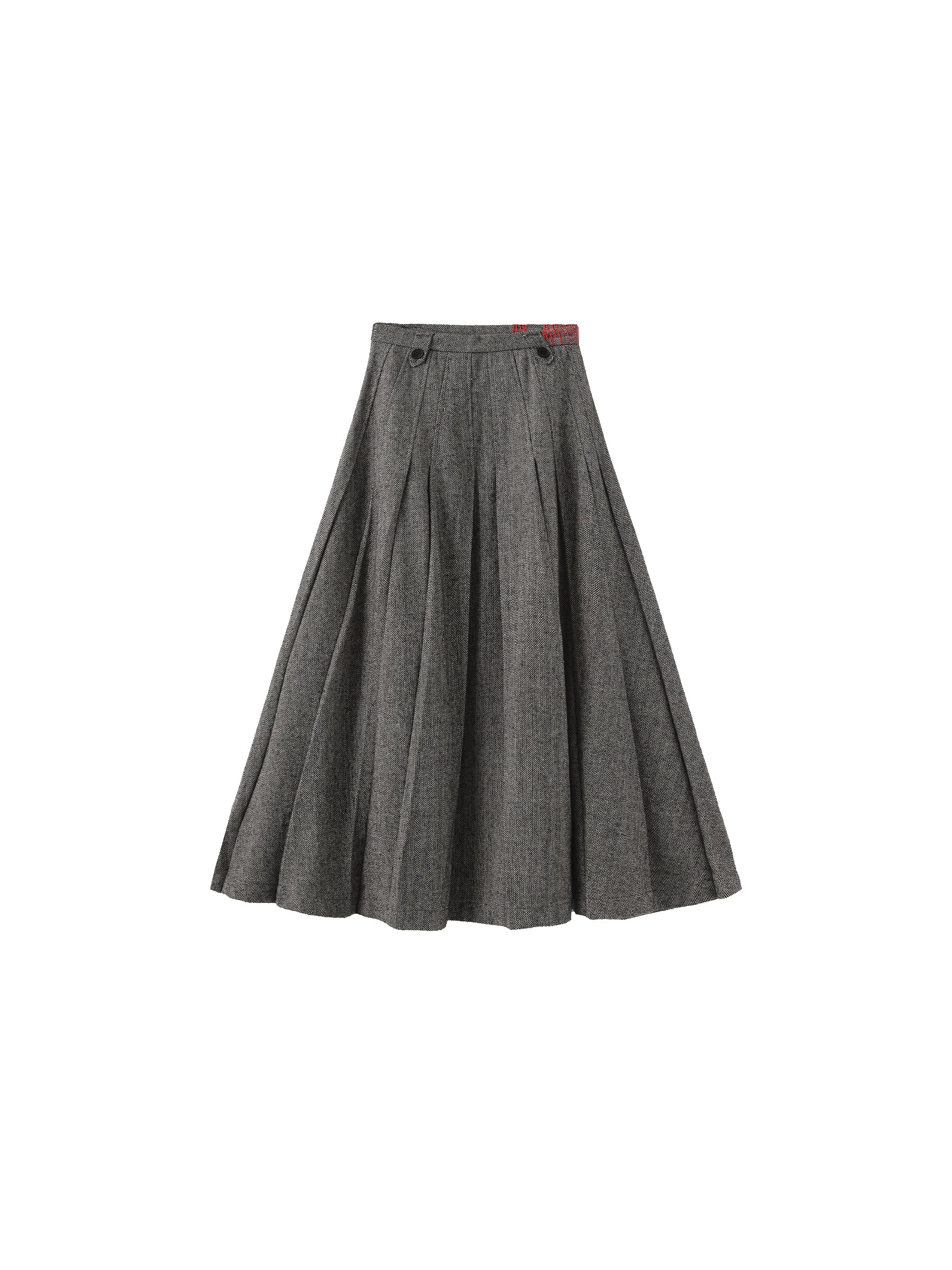 Gray Pleated Maxi Skirt - Image 7