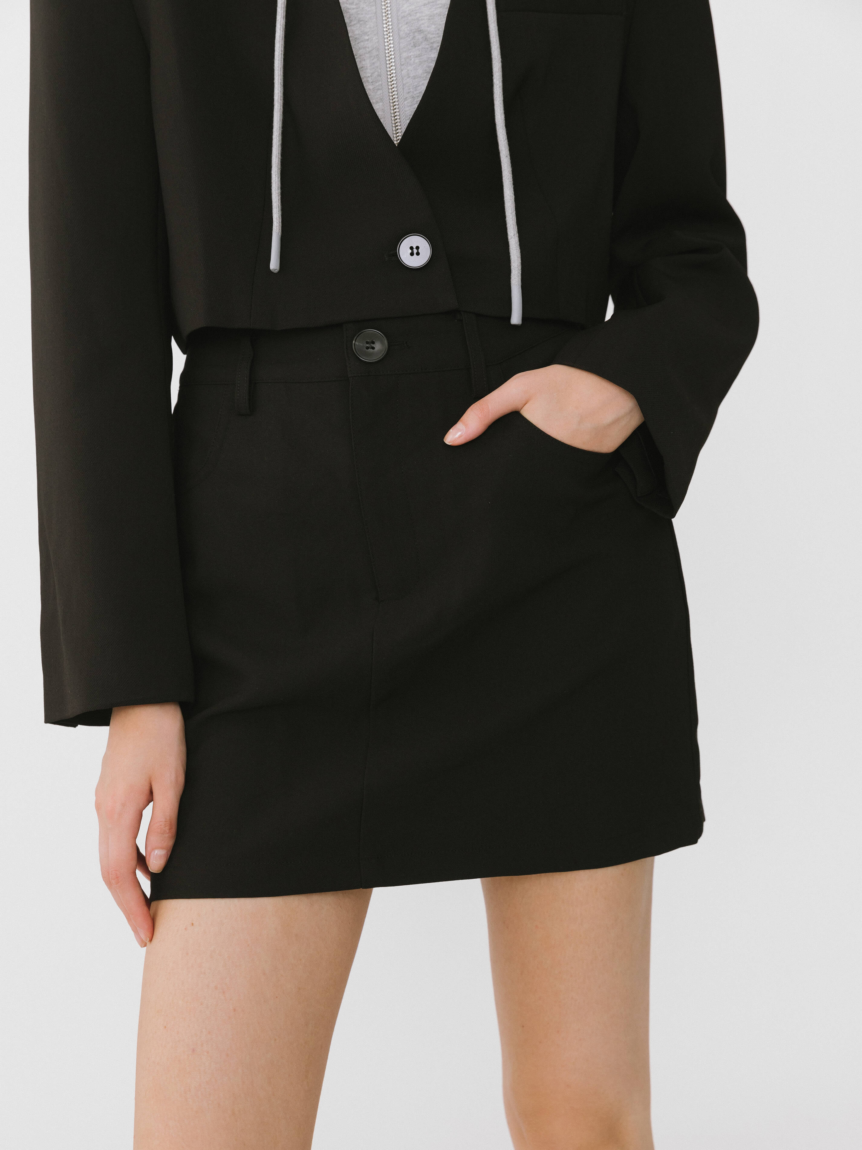 Heart Patch Tailored Mini Skirt - Image 3