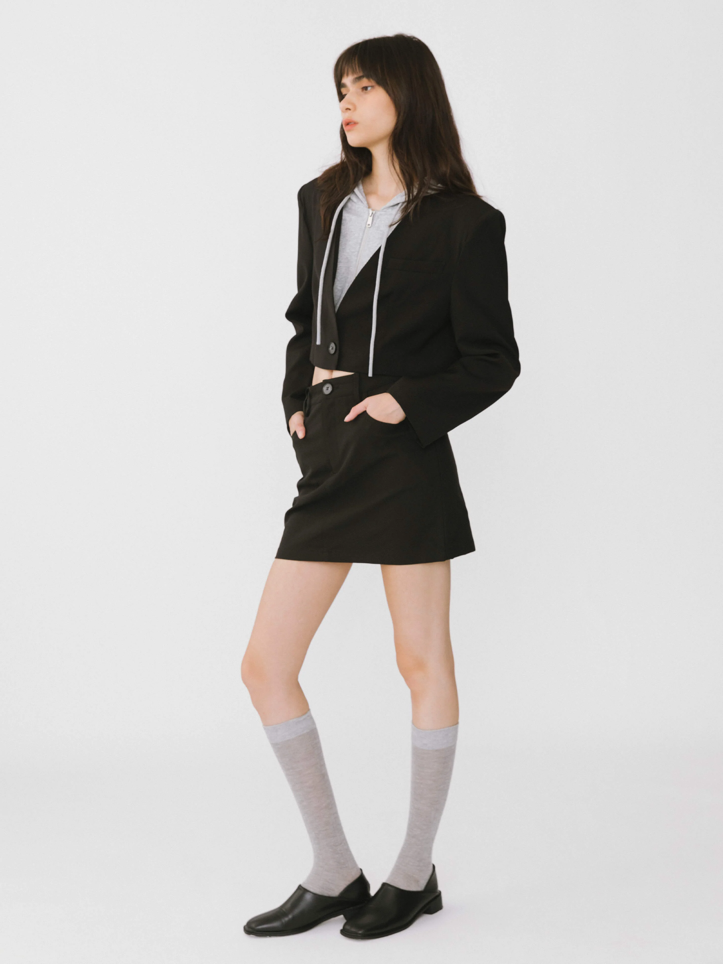 Heart Patch Tailored Mini Skirt - Image 4