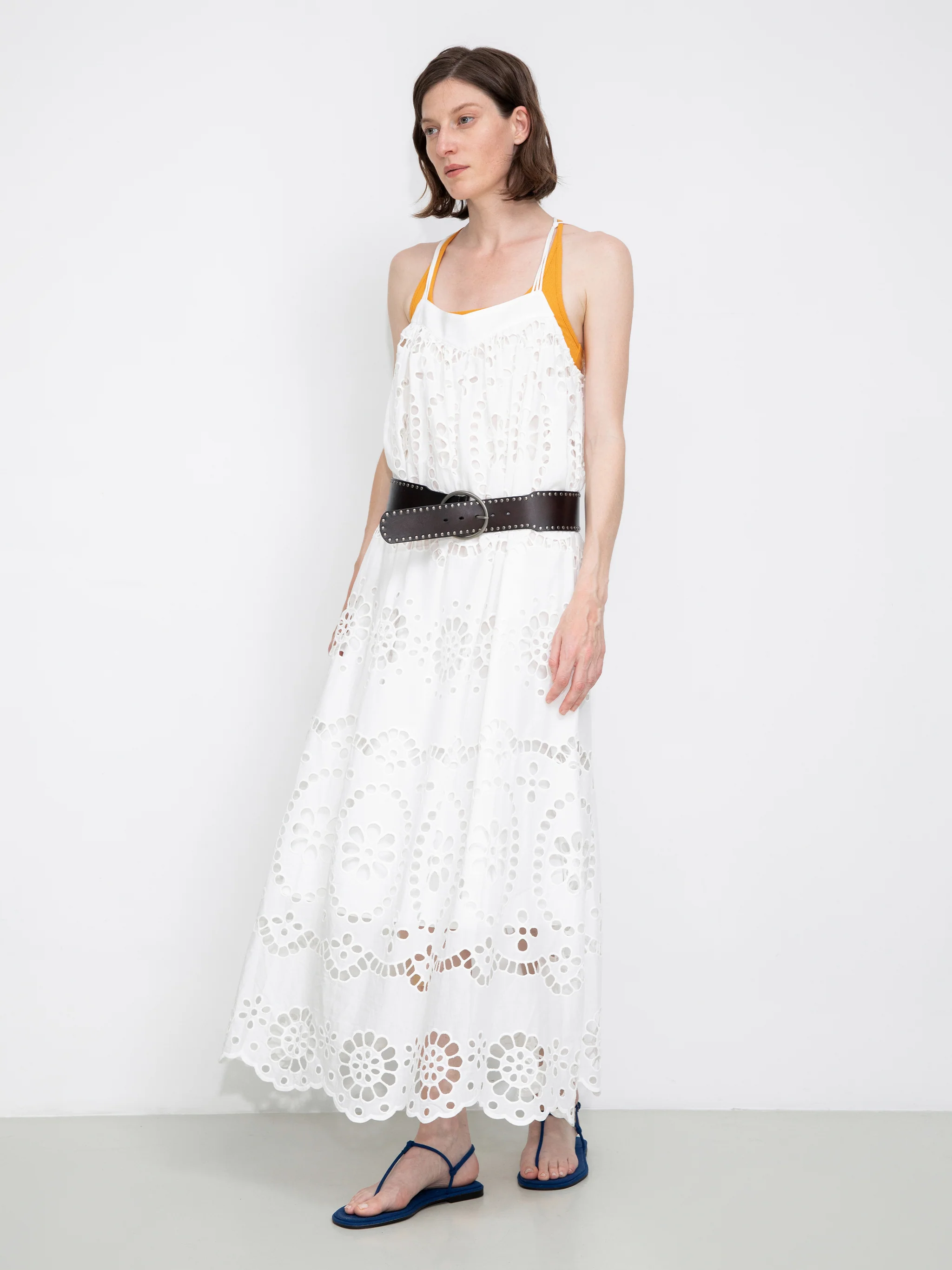 Heavily Embroidered Eyelet Floral Cami Dress - Image 4