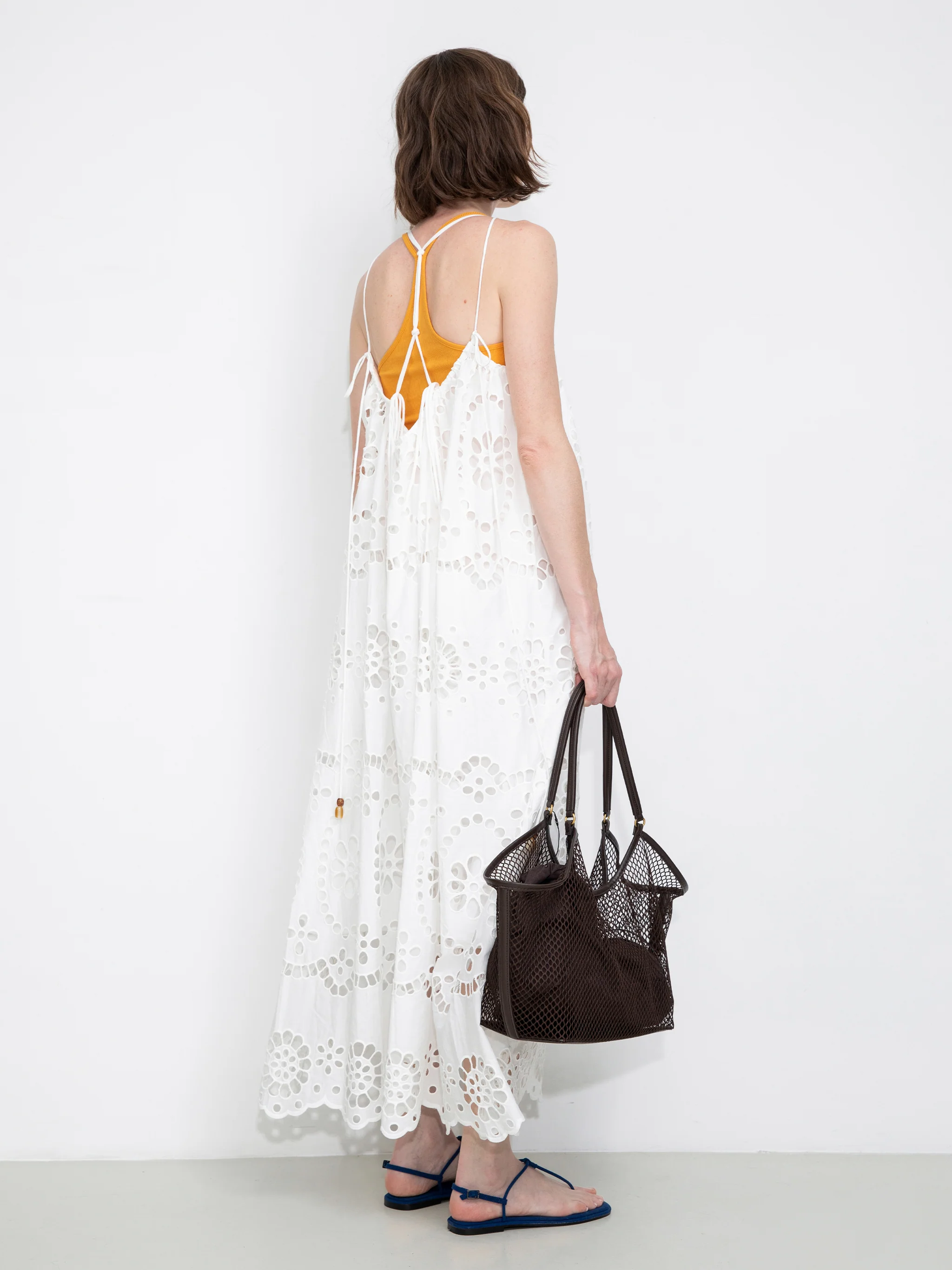Heavily Embroidered Eyelet Floral Cami Dress - Image 6