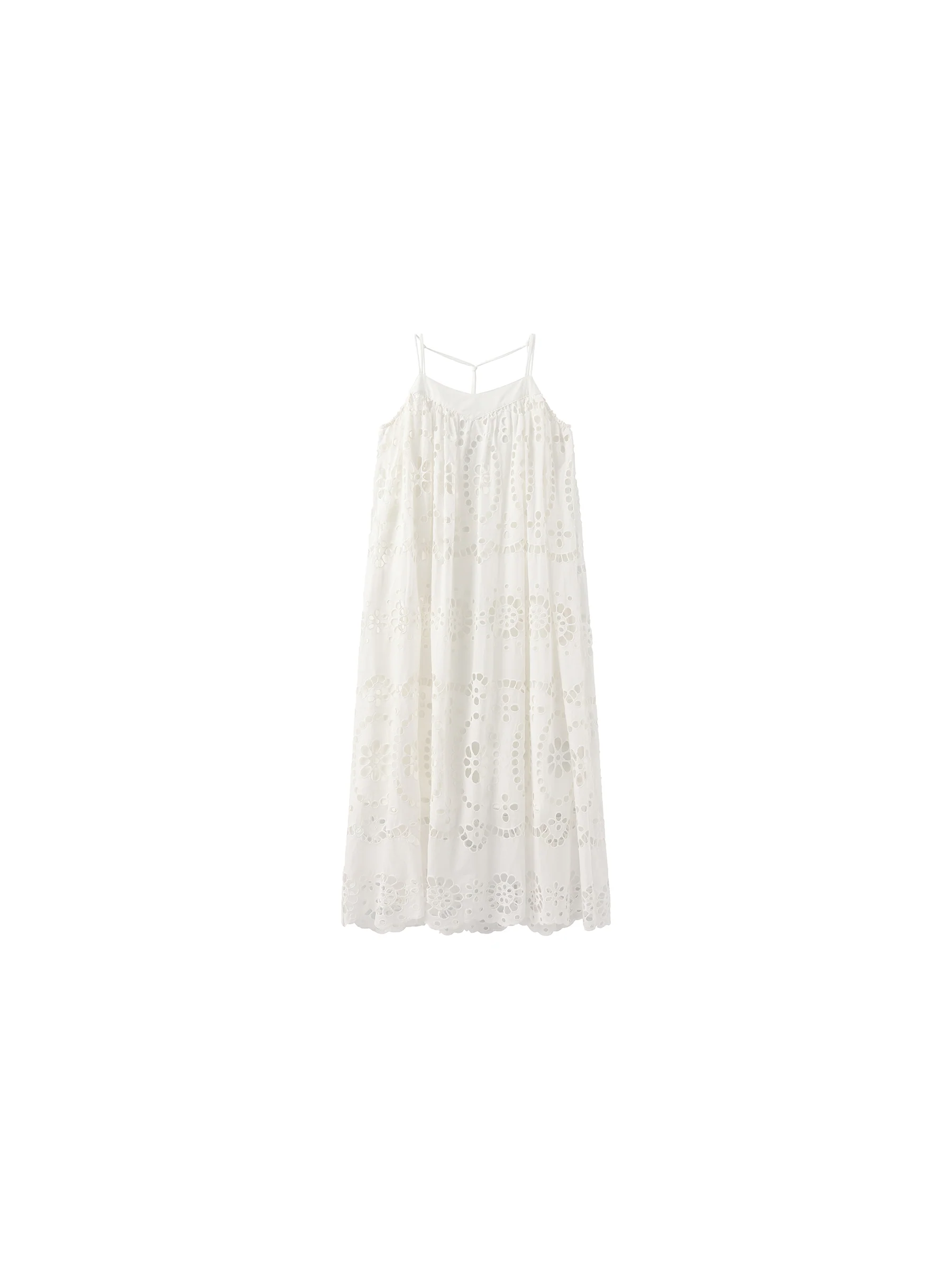 Heavily Embroidered Eyelet Floral Cami Dress - Image 7
