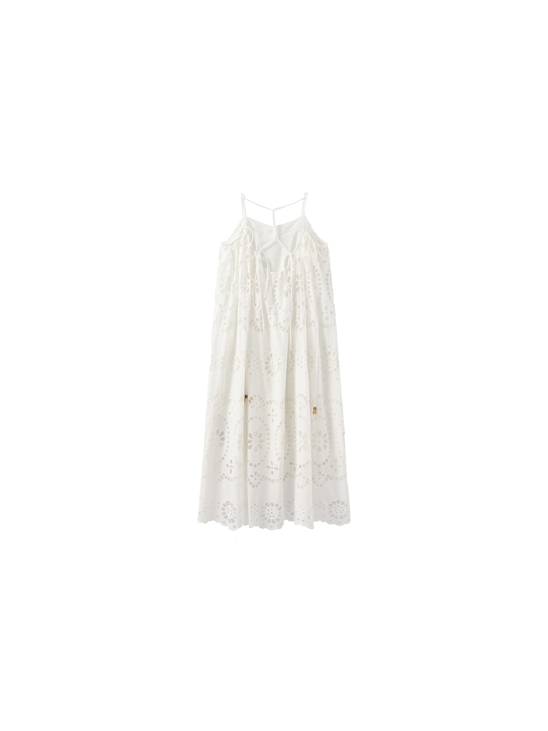 Heavily Embroidered Eyelet Floral Cami Dress - Image 8