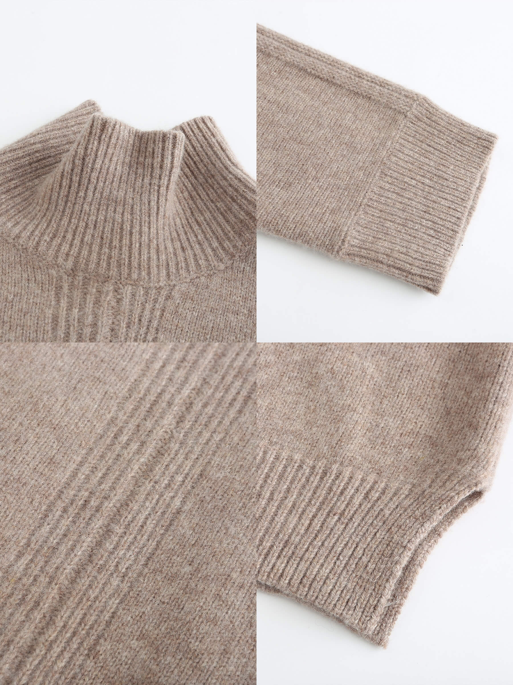 High Neck Sheep Wool Sweater - Image 25