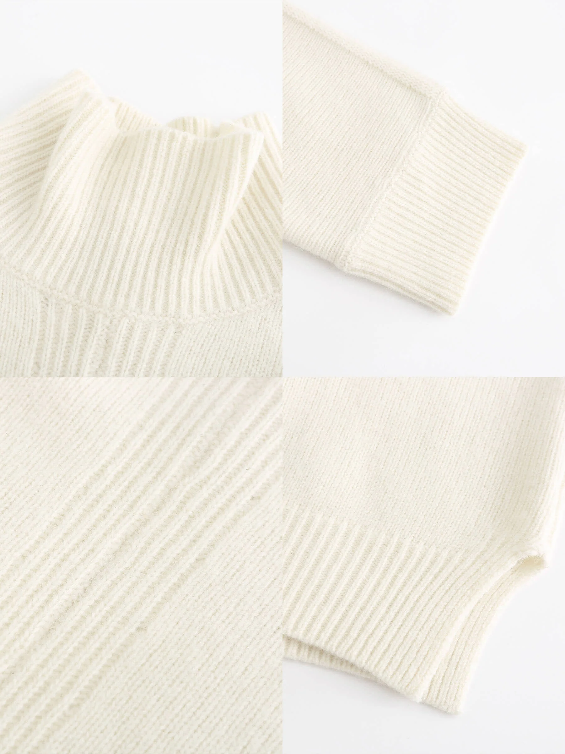 High Neck Sheep Wool Sweater - Image 26