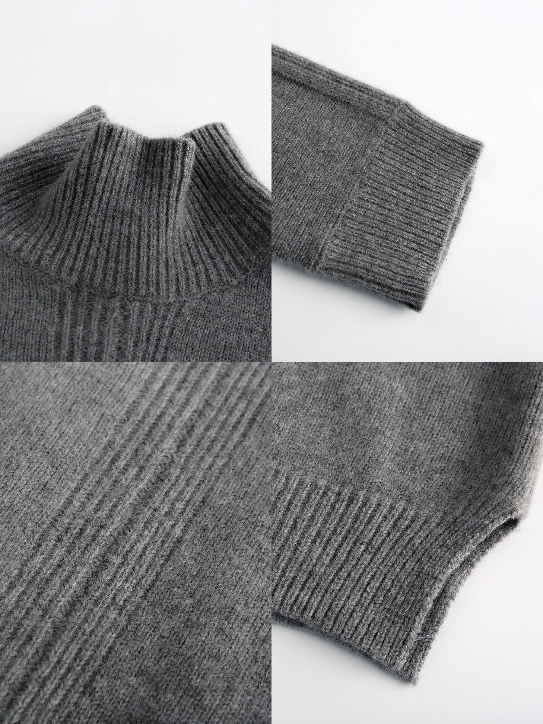 High Neck Sheep Wool Sweater - Image 27