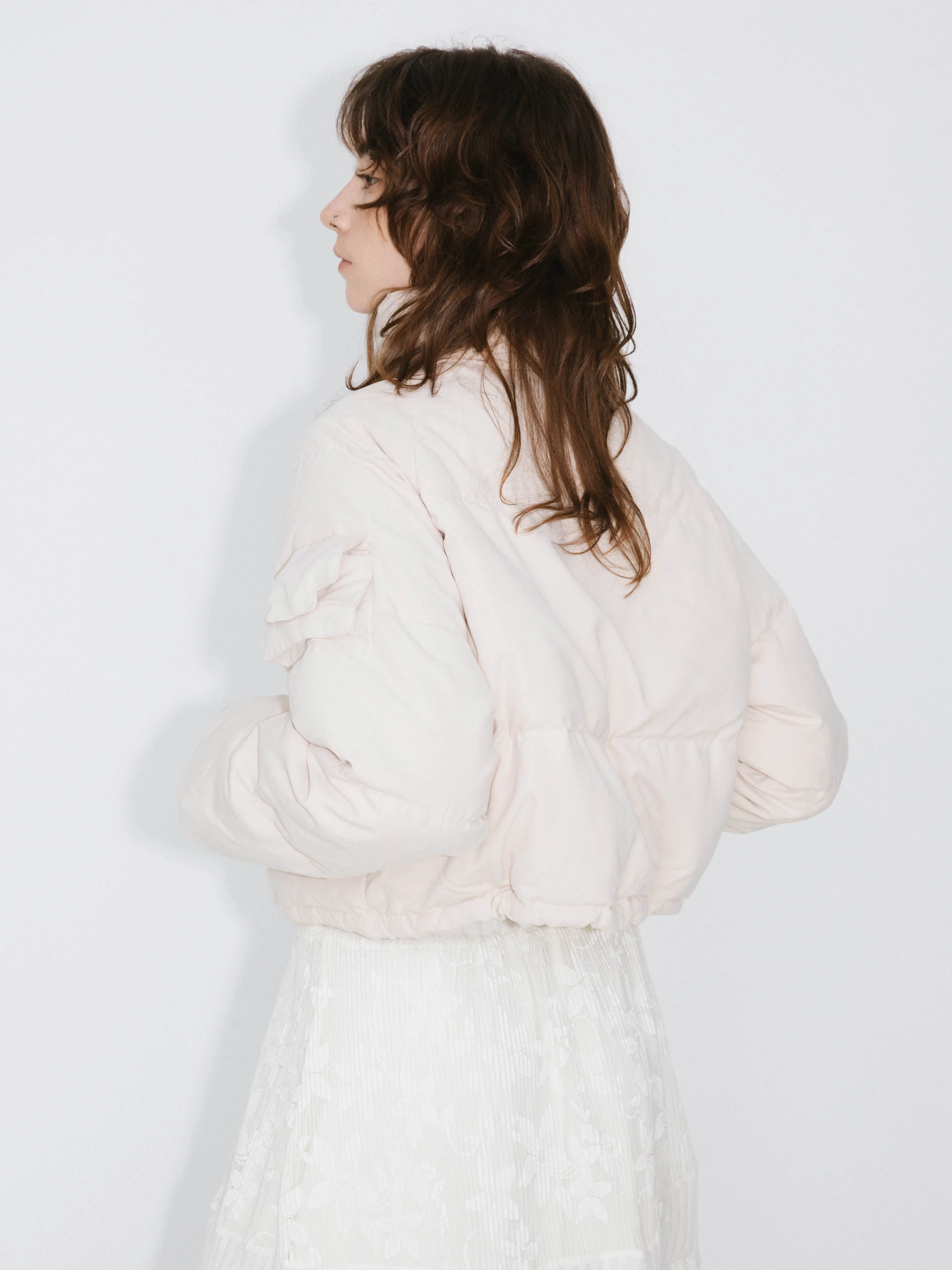 High Neck Short Puffer Down Coat - Image 20