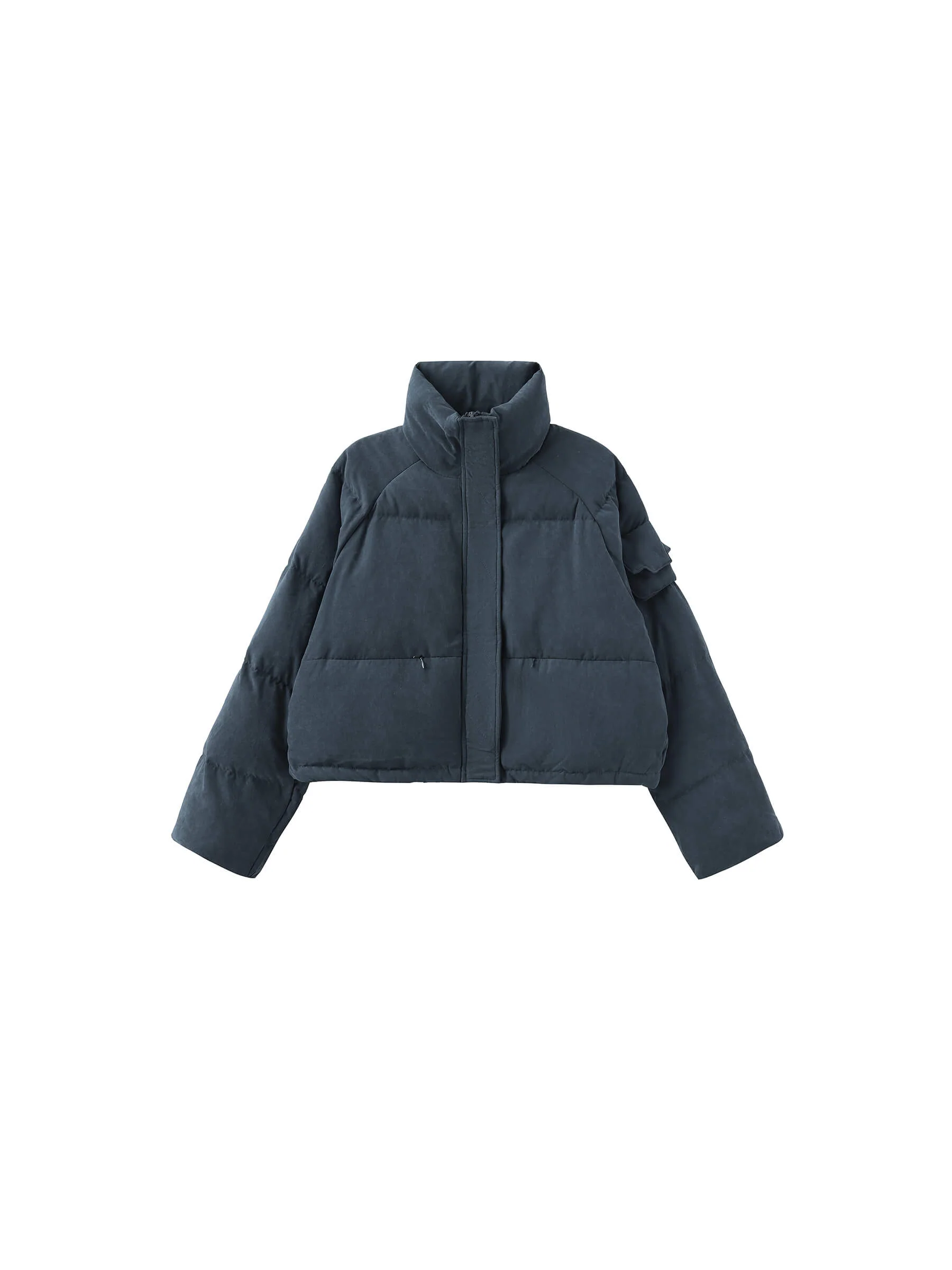 High Neck Short Puffer Down Coat - Image 22
