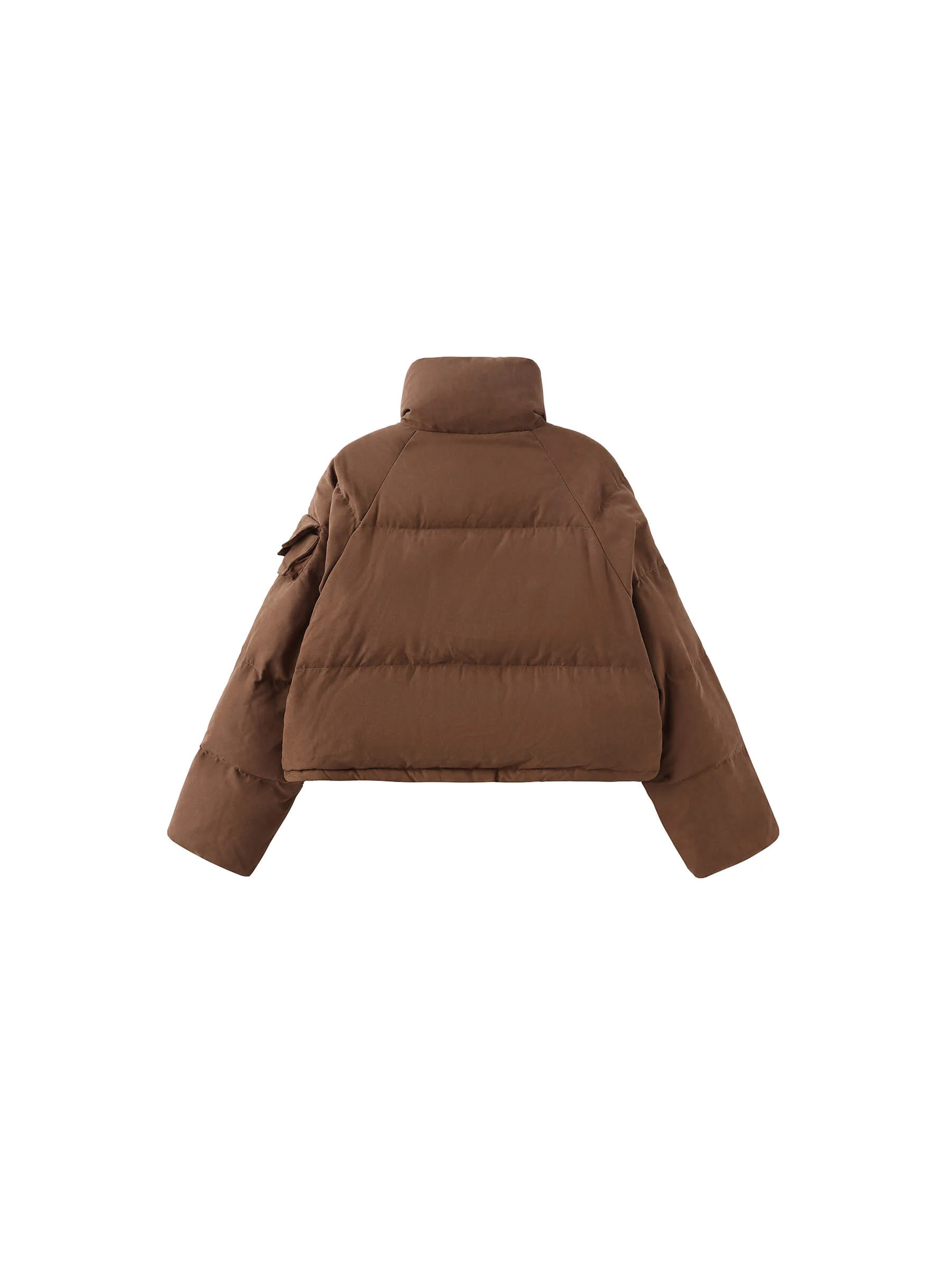 High Neck Short Puffer Down Coat - Image 25