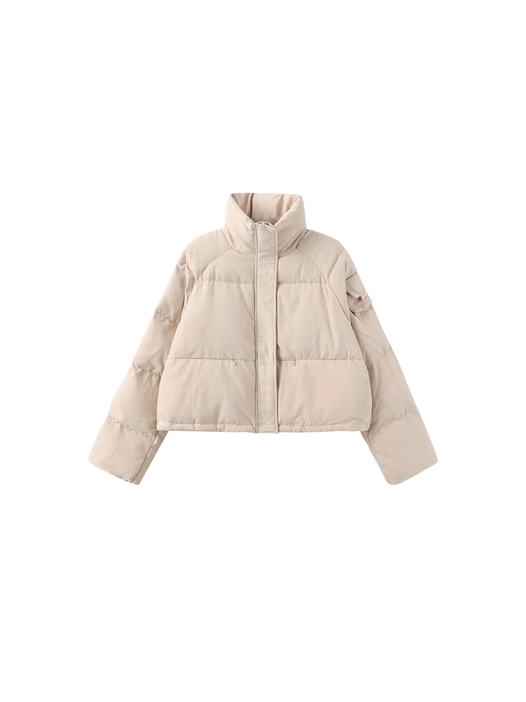High Neck Short Puffer Down Coat - Image 26