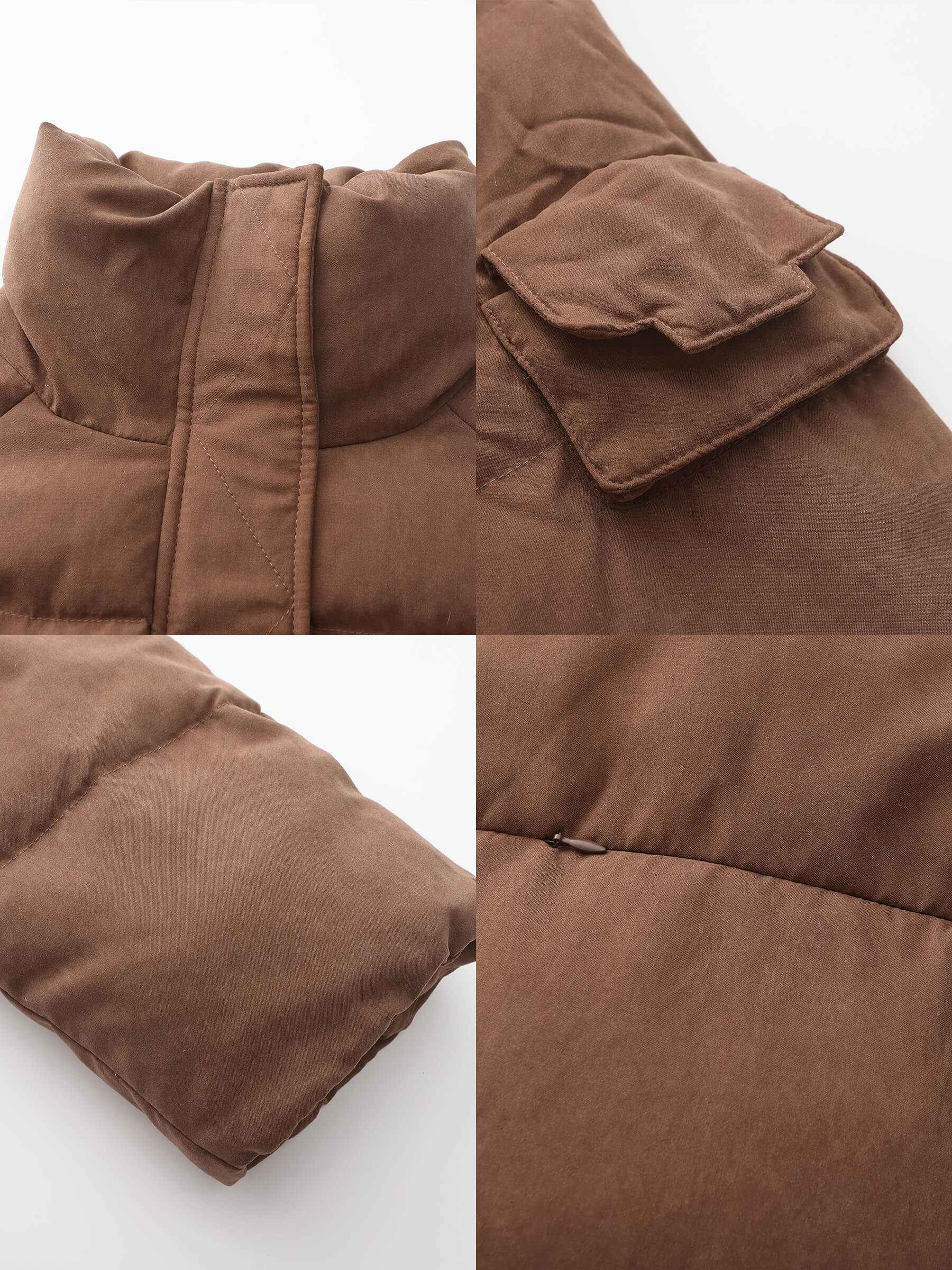 High Neck Short Puffer Down Coat - Image 29