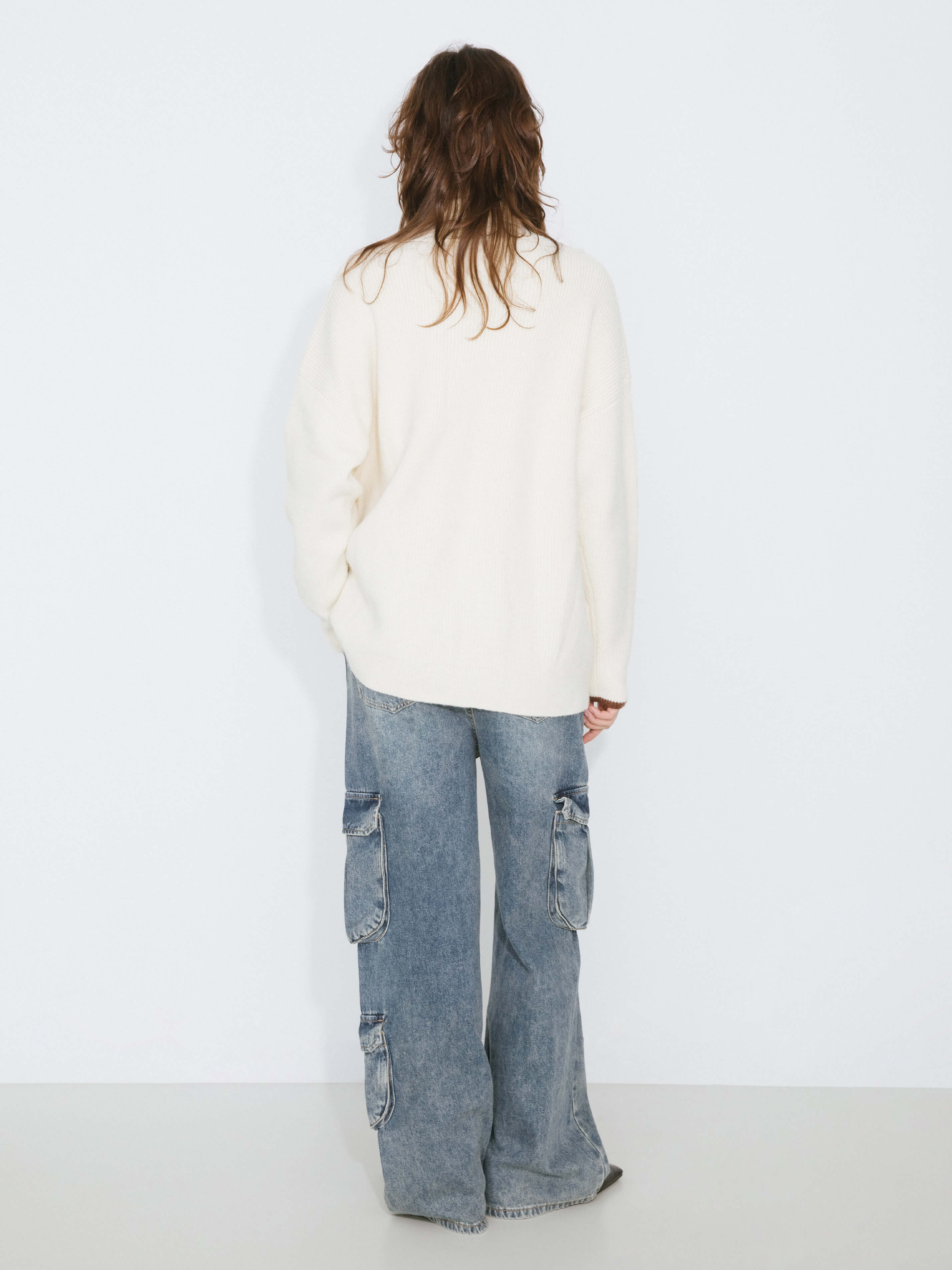 High Rise Cargo Jeans - Image 6