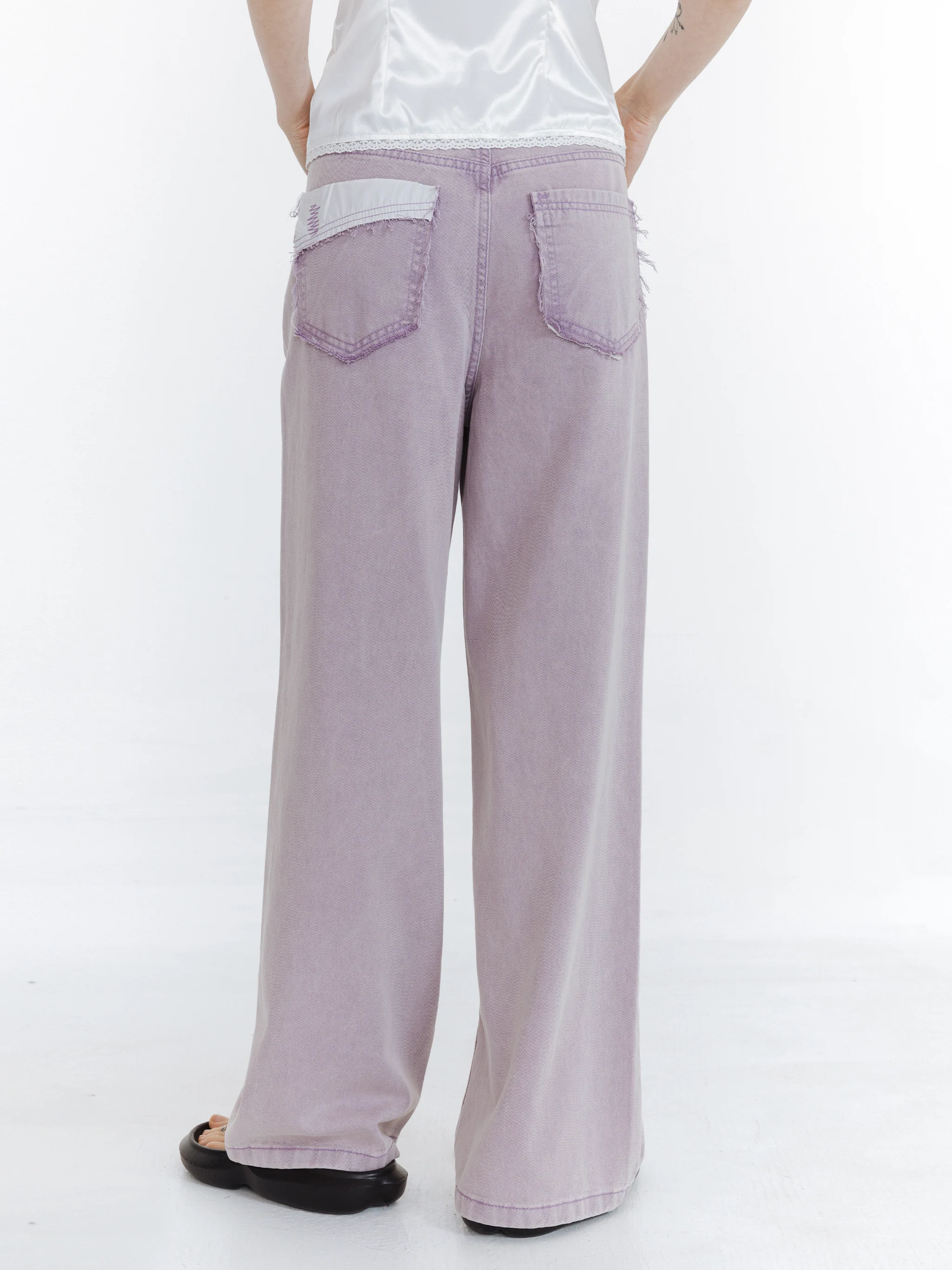 High Waist Loose Straight Washed Jeans - Image 13