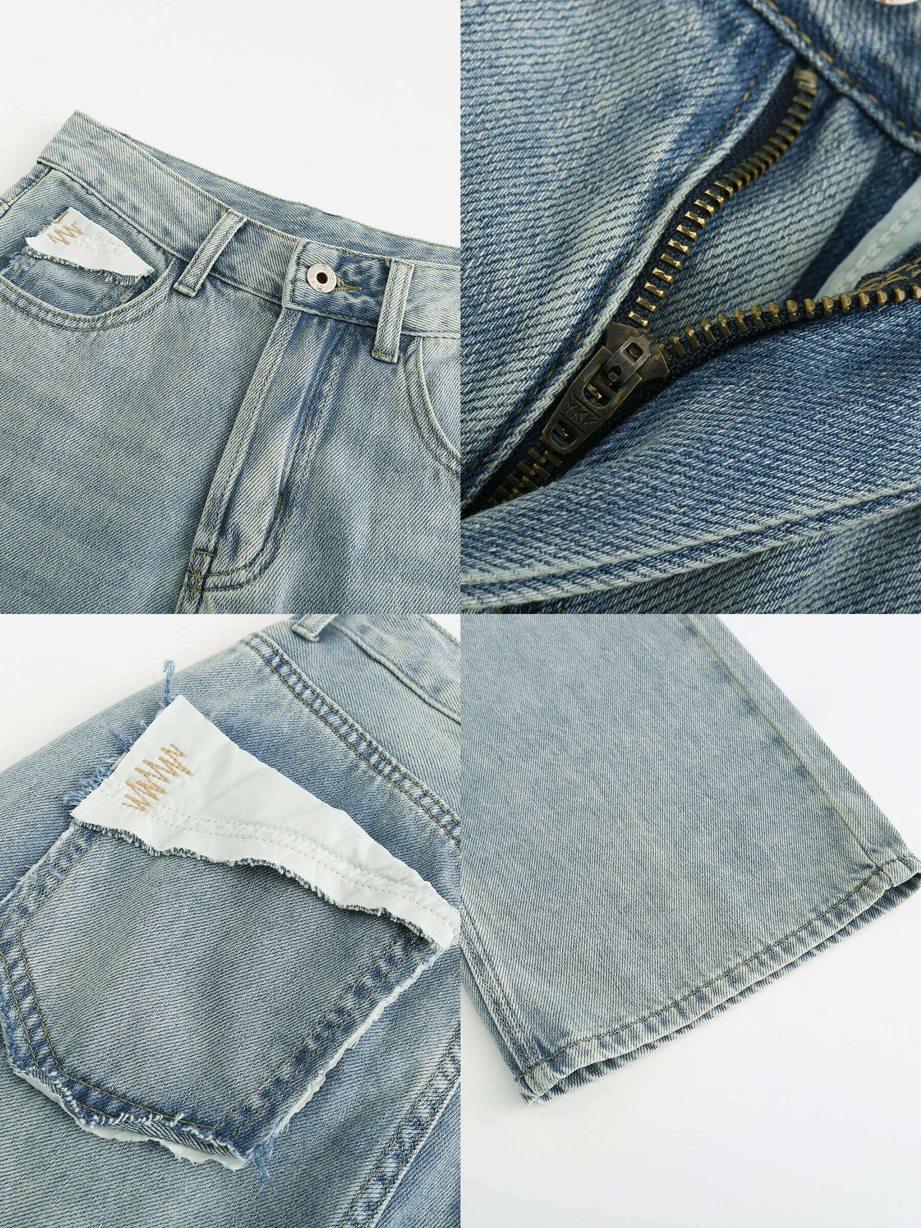 High Waist Loose Straight Washed Jeans - Image 20