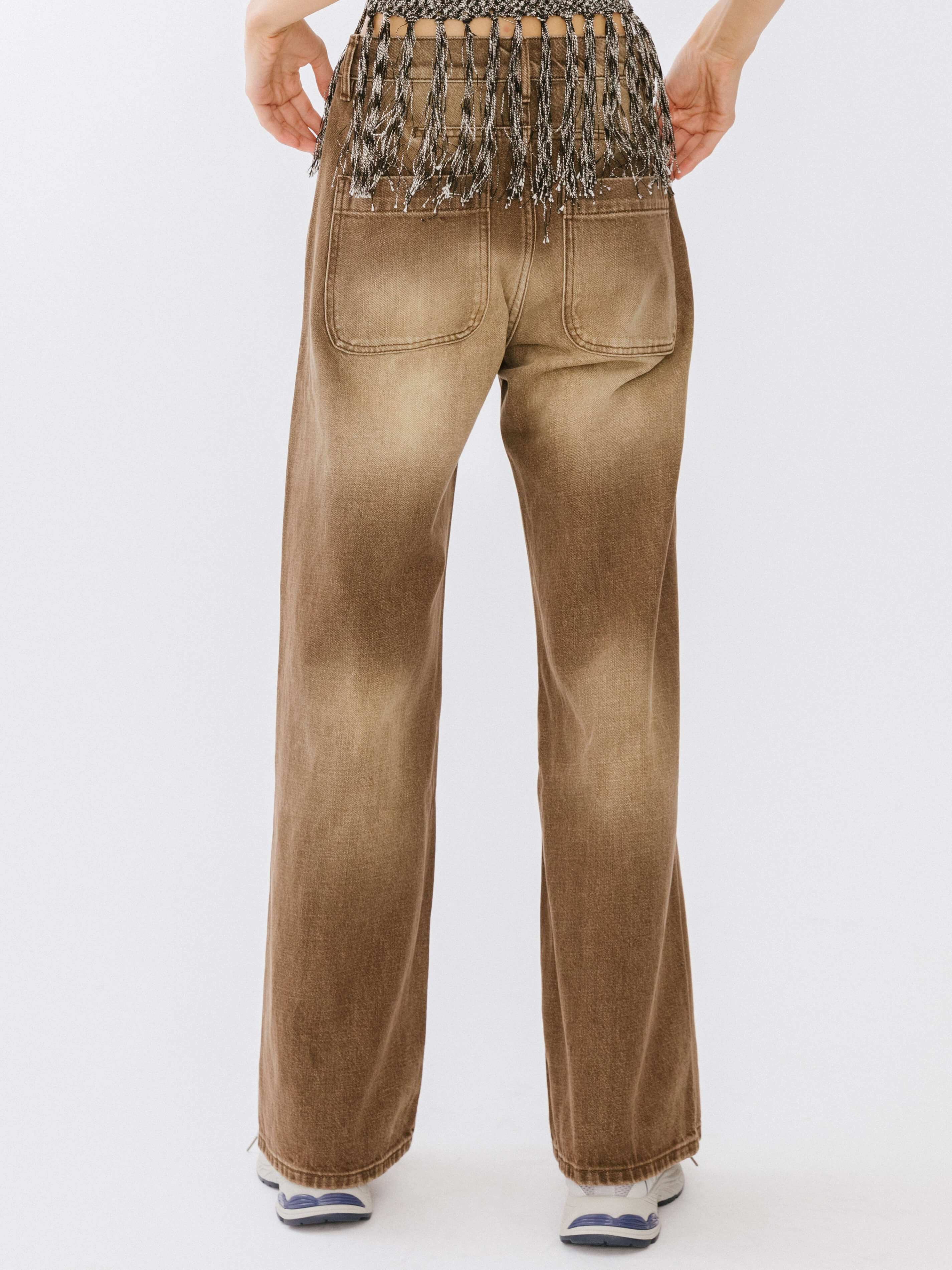High Waisted Washed Out Boyfriend Jeans - Image 10