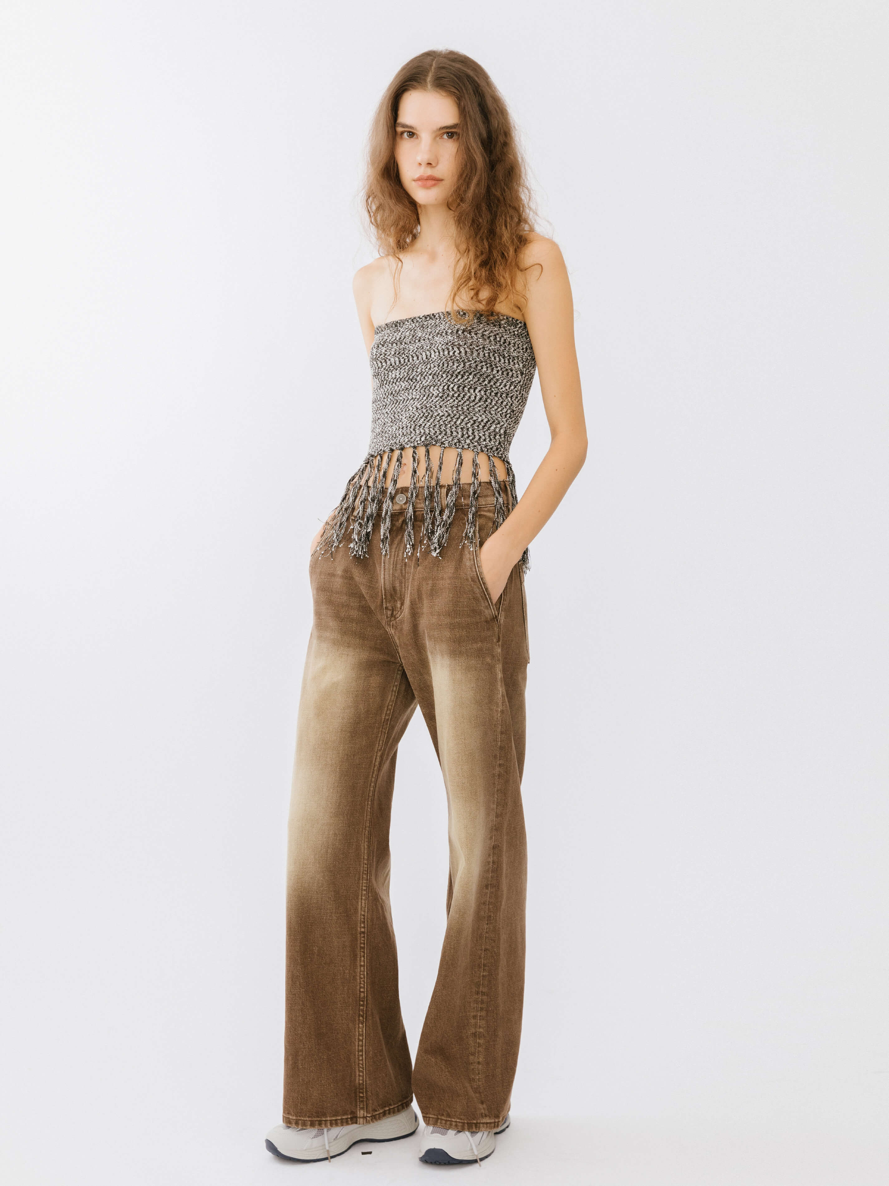 High Waisted Washed Out Boyfriend Jeans - Image 11