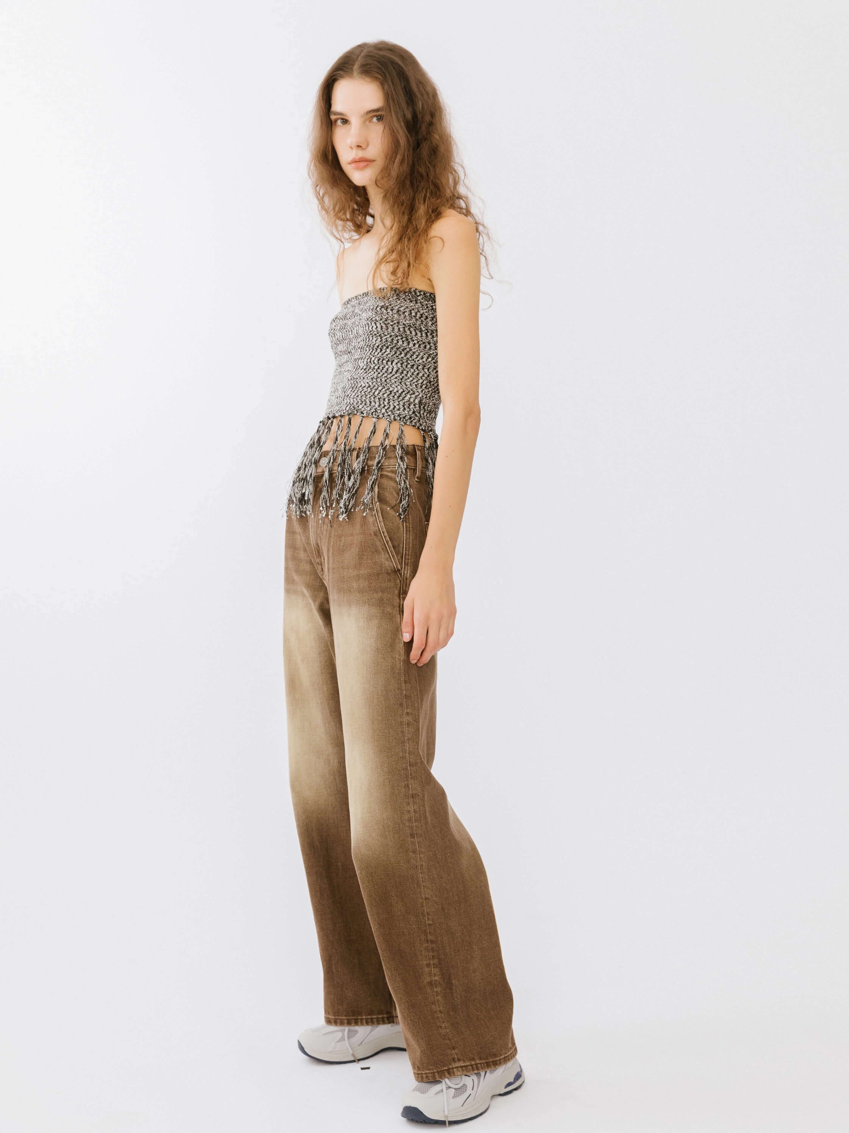 High Waisted Washed Out Boyfriend Jeans - Image 8