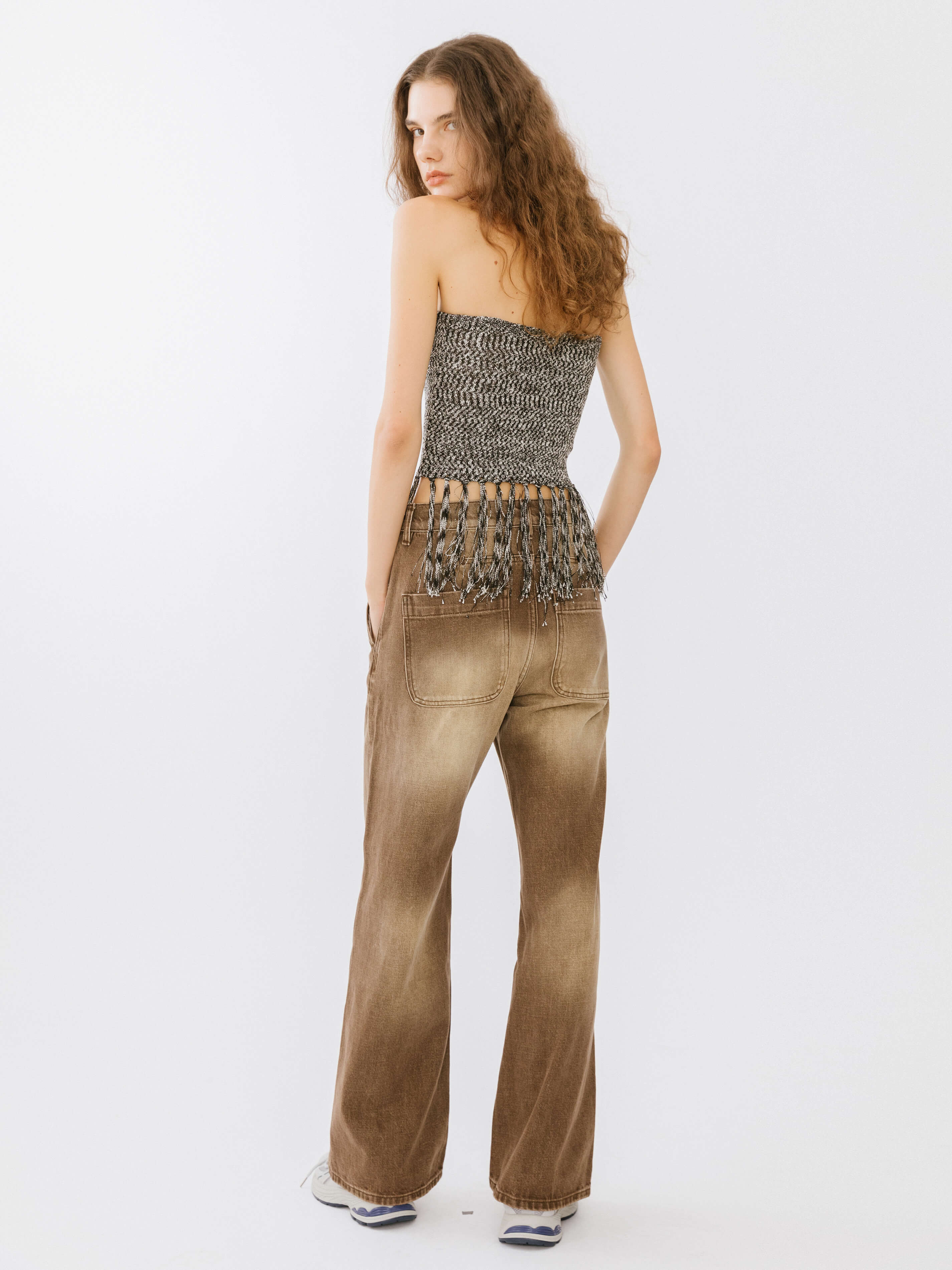 High Waisted Washed Out Boyfriend Jeans - Image 9
