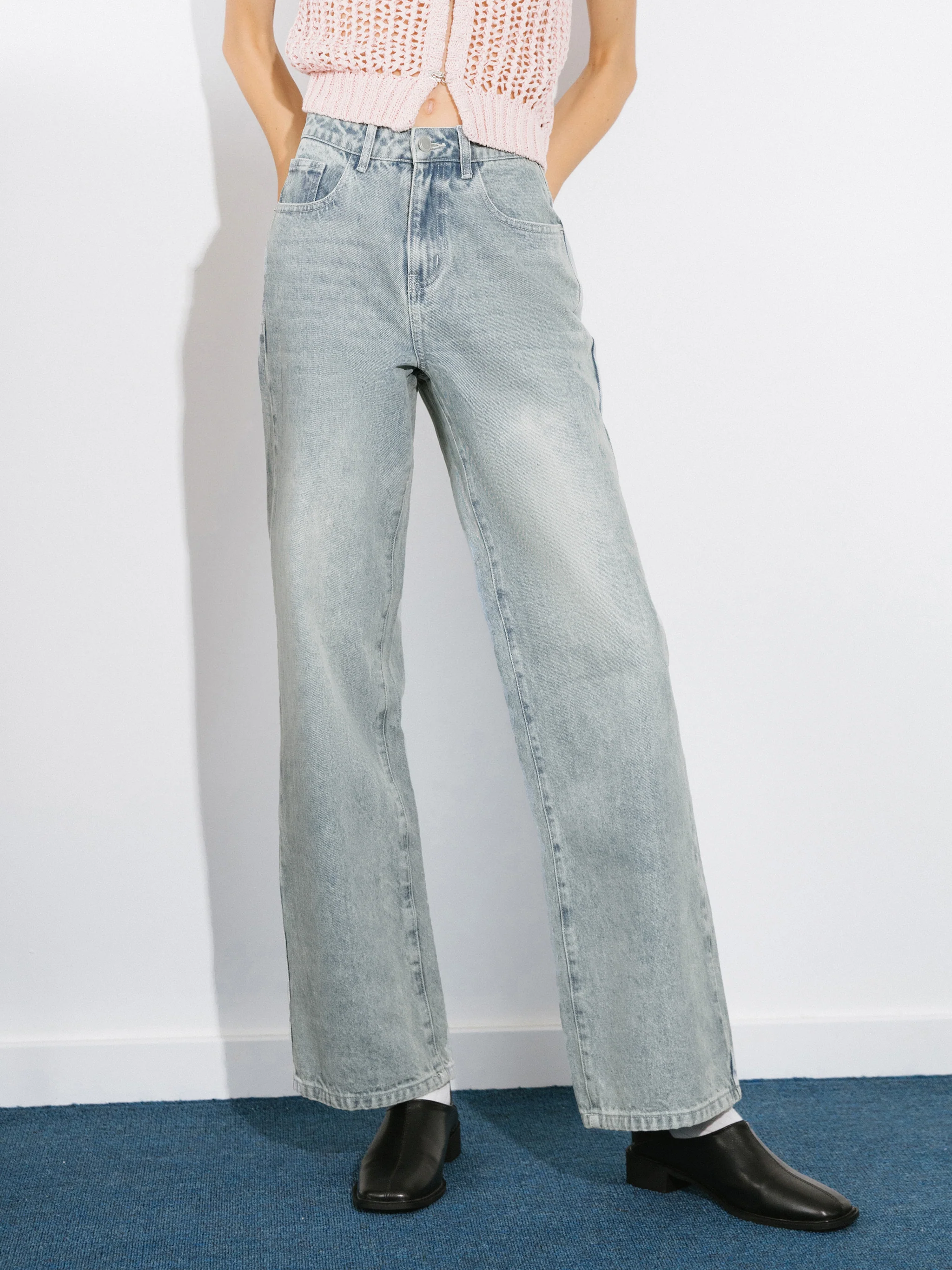High Waisted Wide Leg Jeans - Image 7