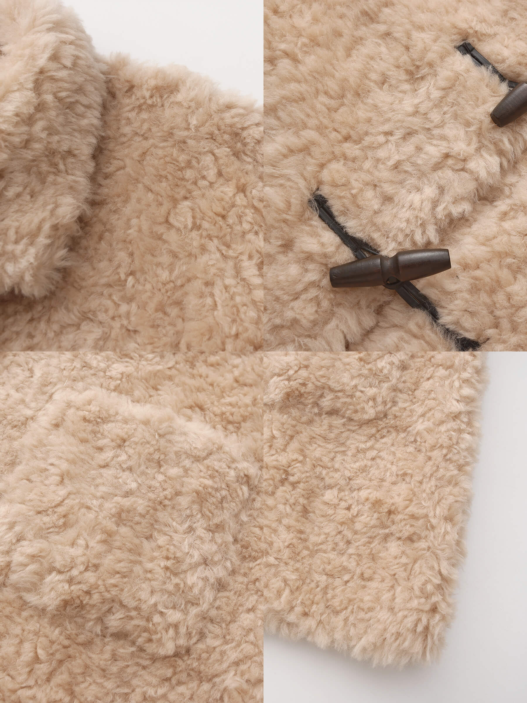 ONE BY CUBIC Hign Collar Furry 100% Wool Coat - Image 18