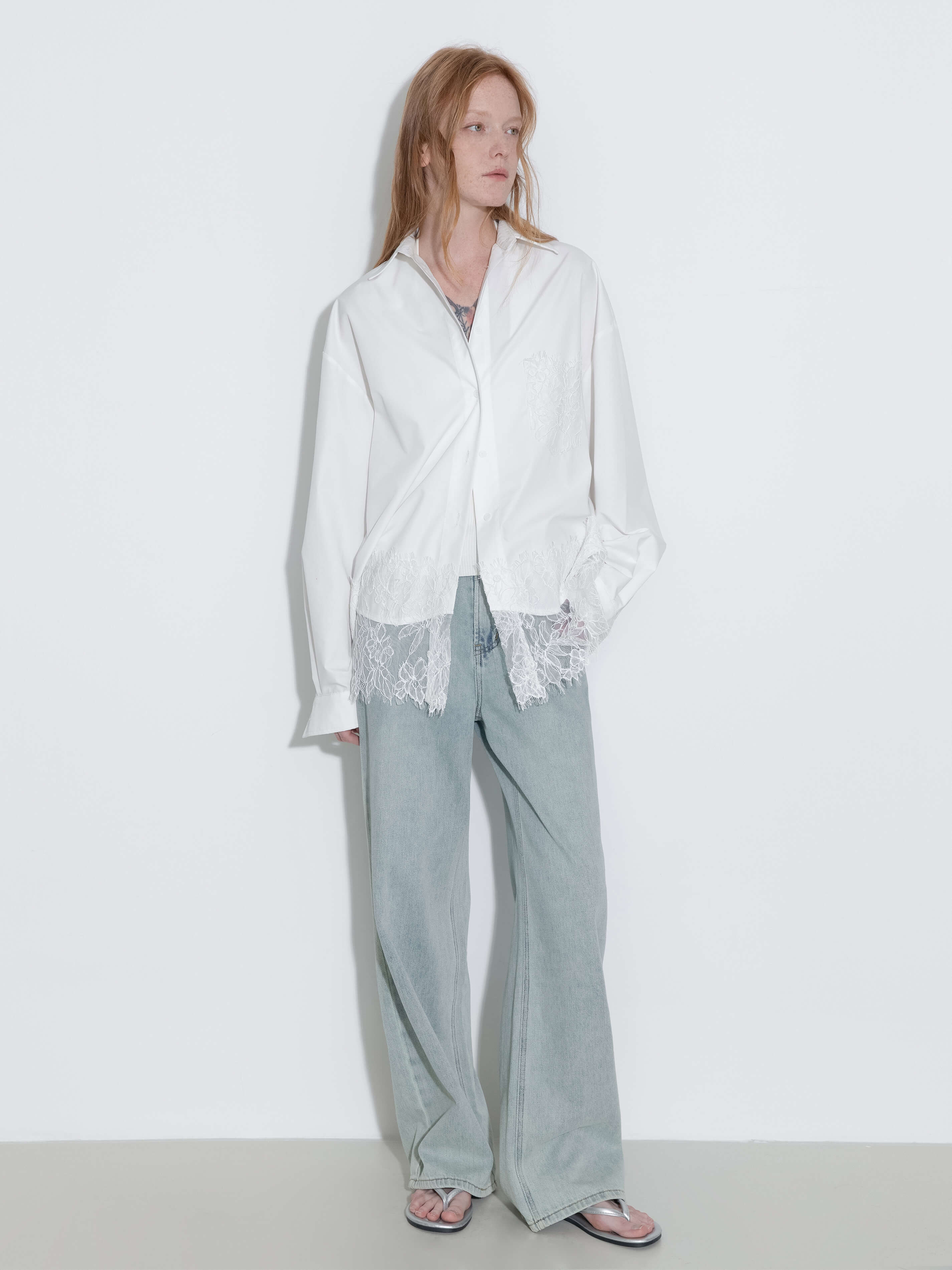 Lace Panel Shirt - Image 12