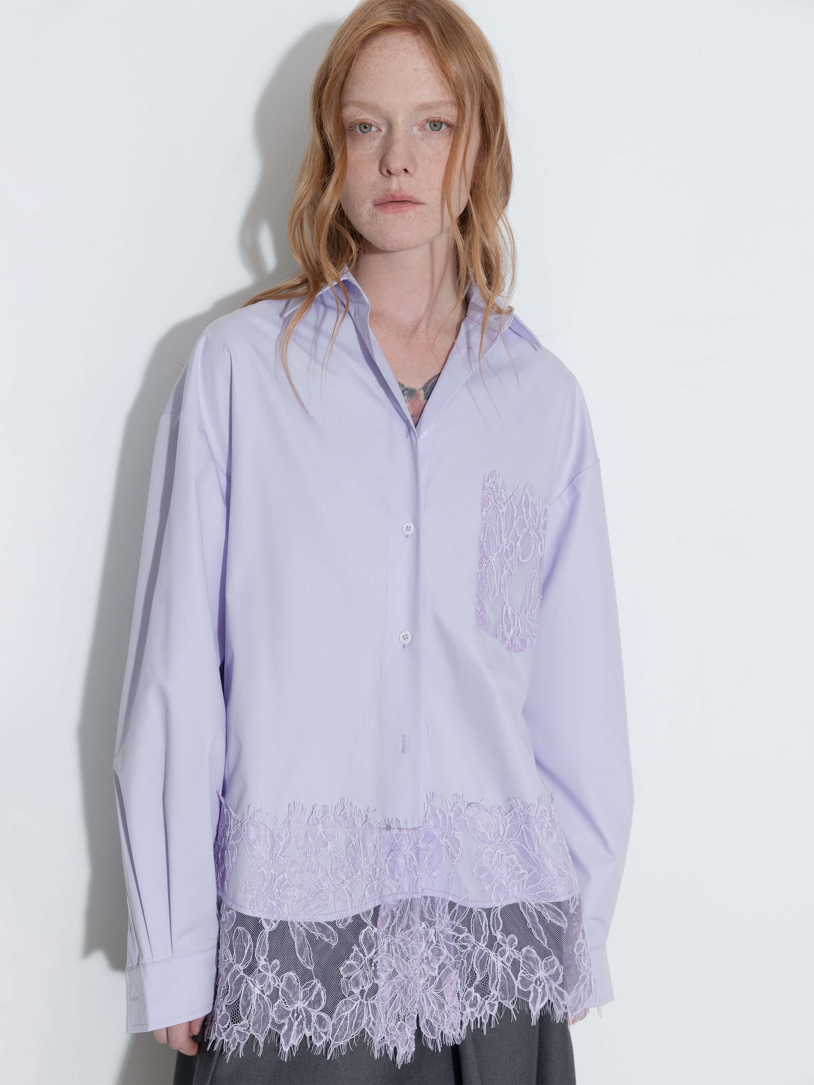 Lace Panel Shirt - Image 2