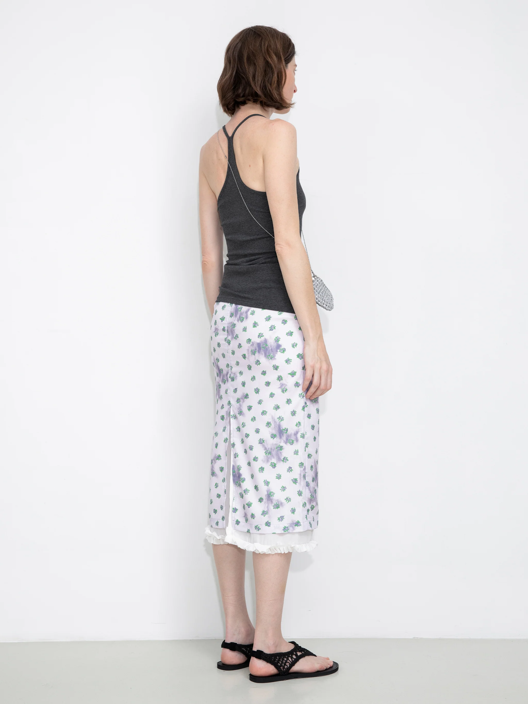 Lace Patchwork Floral Printed Skirt - Image 10