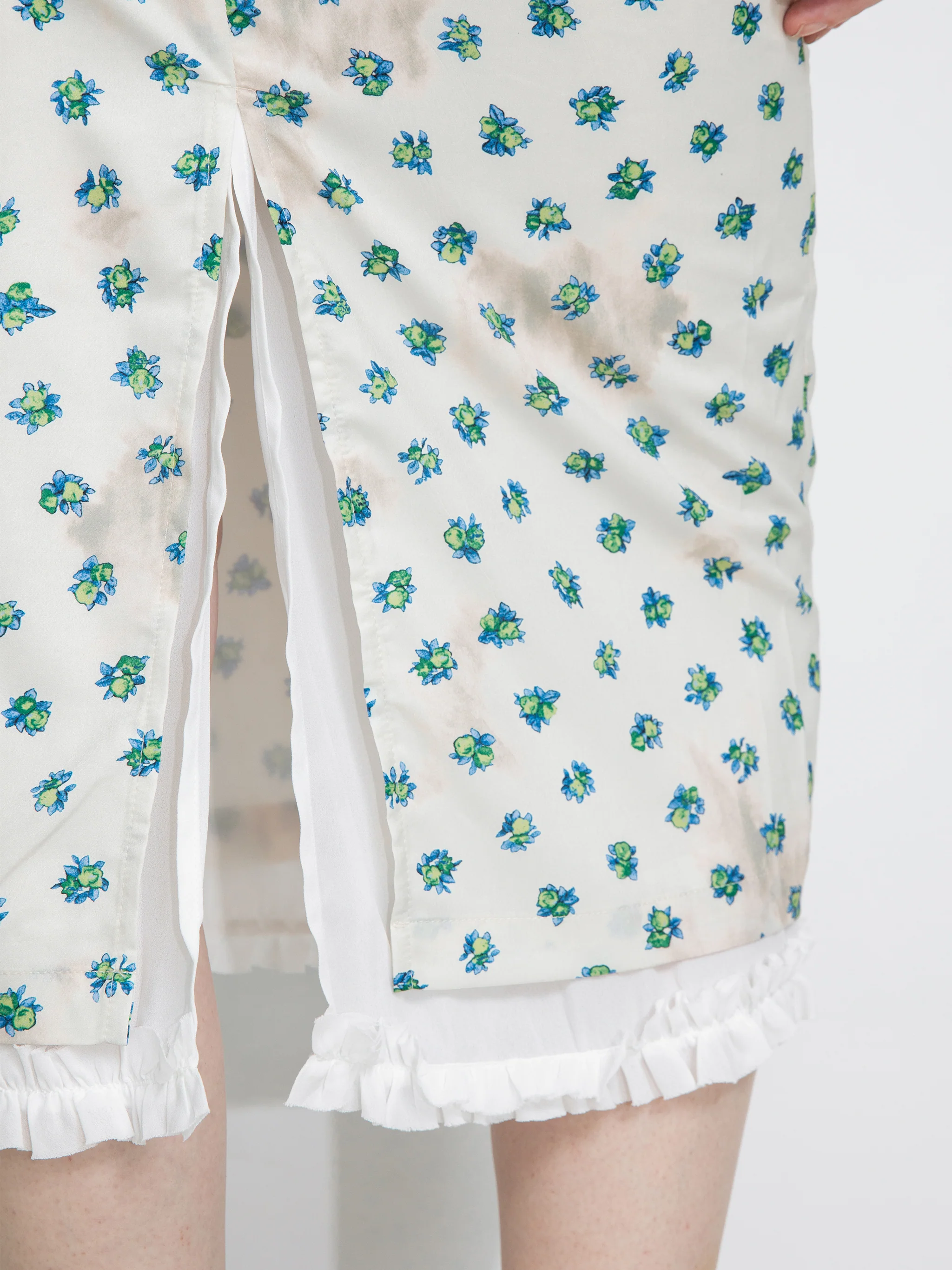 Lace Patchwork Floral Printed Skirt - Image 12
