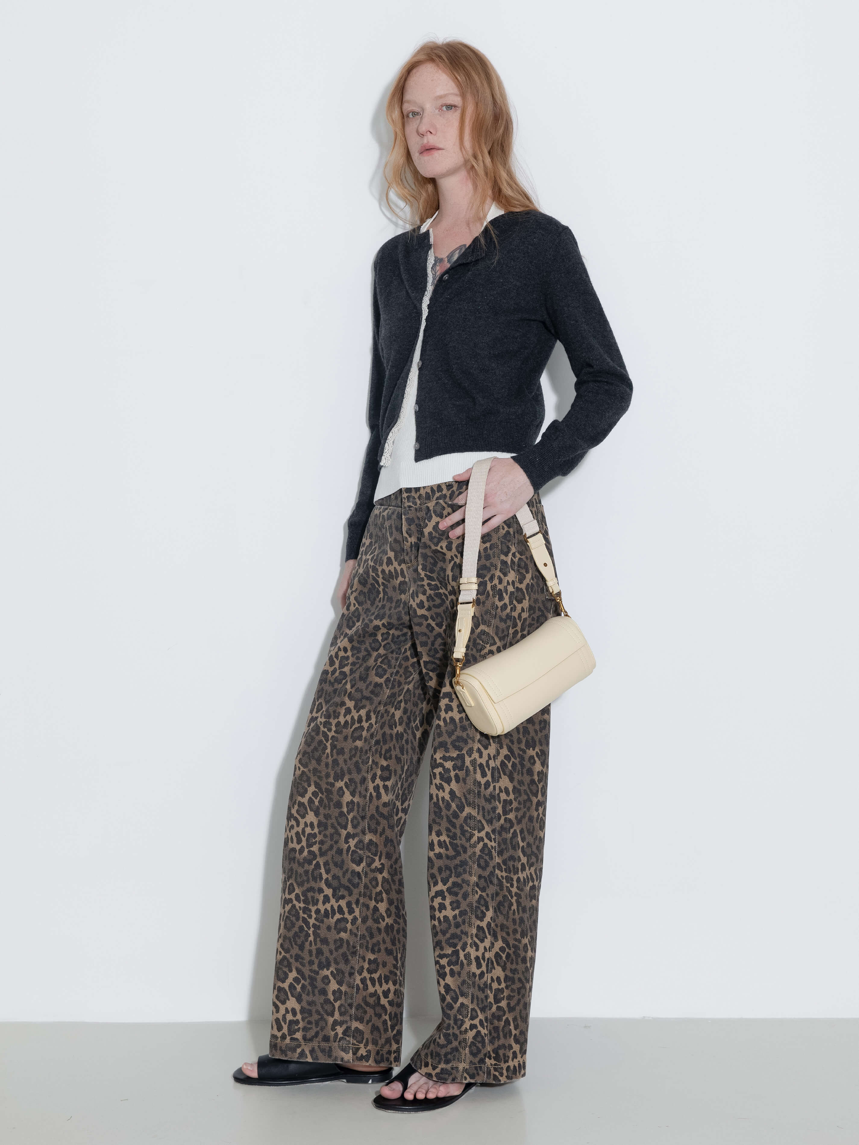 Lace Trim Knit Wool Cardigan - Image 12