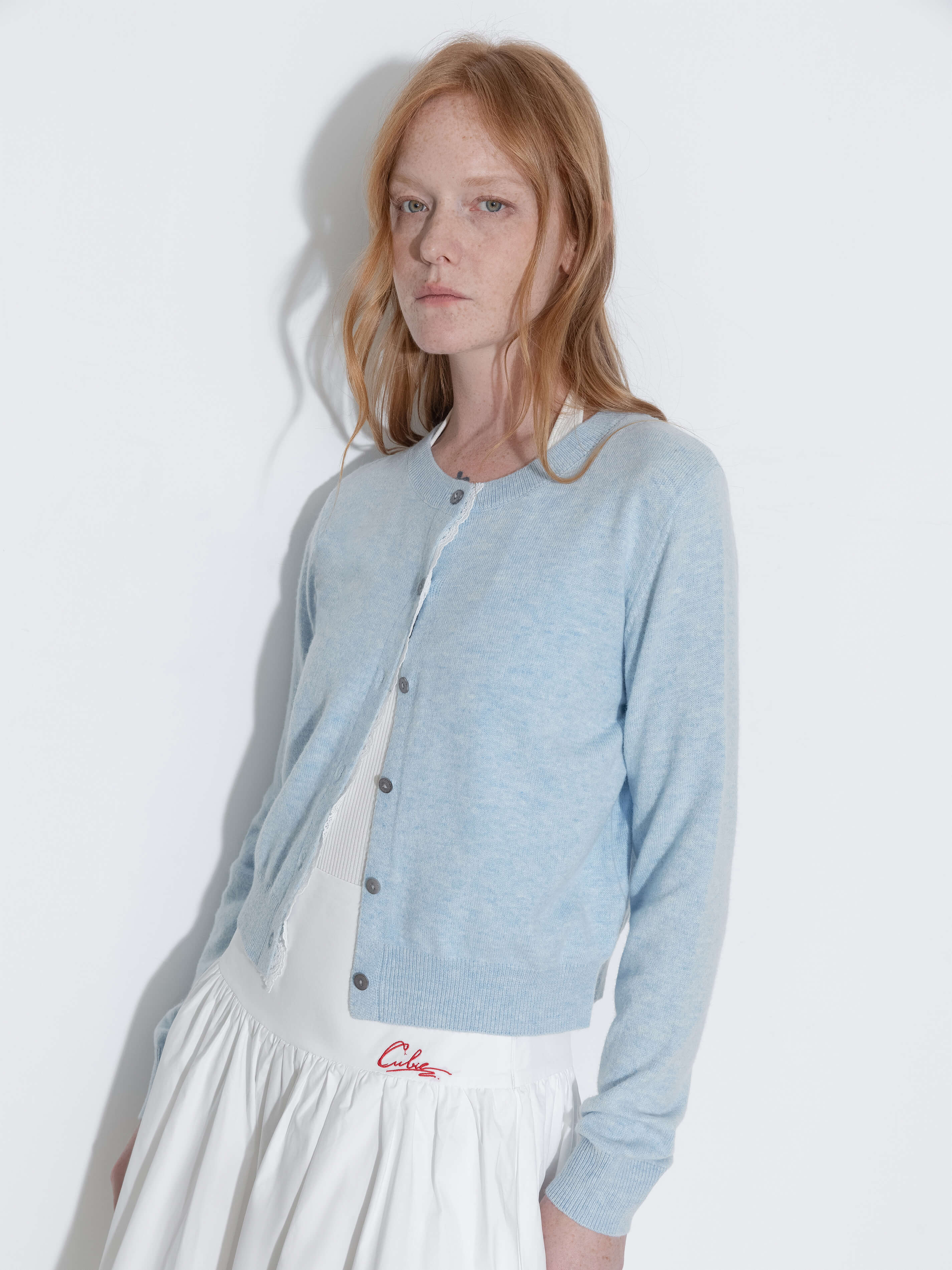 Lace Trim Knit Wool Cardigan - Image 16