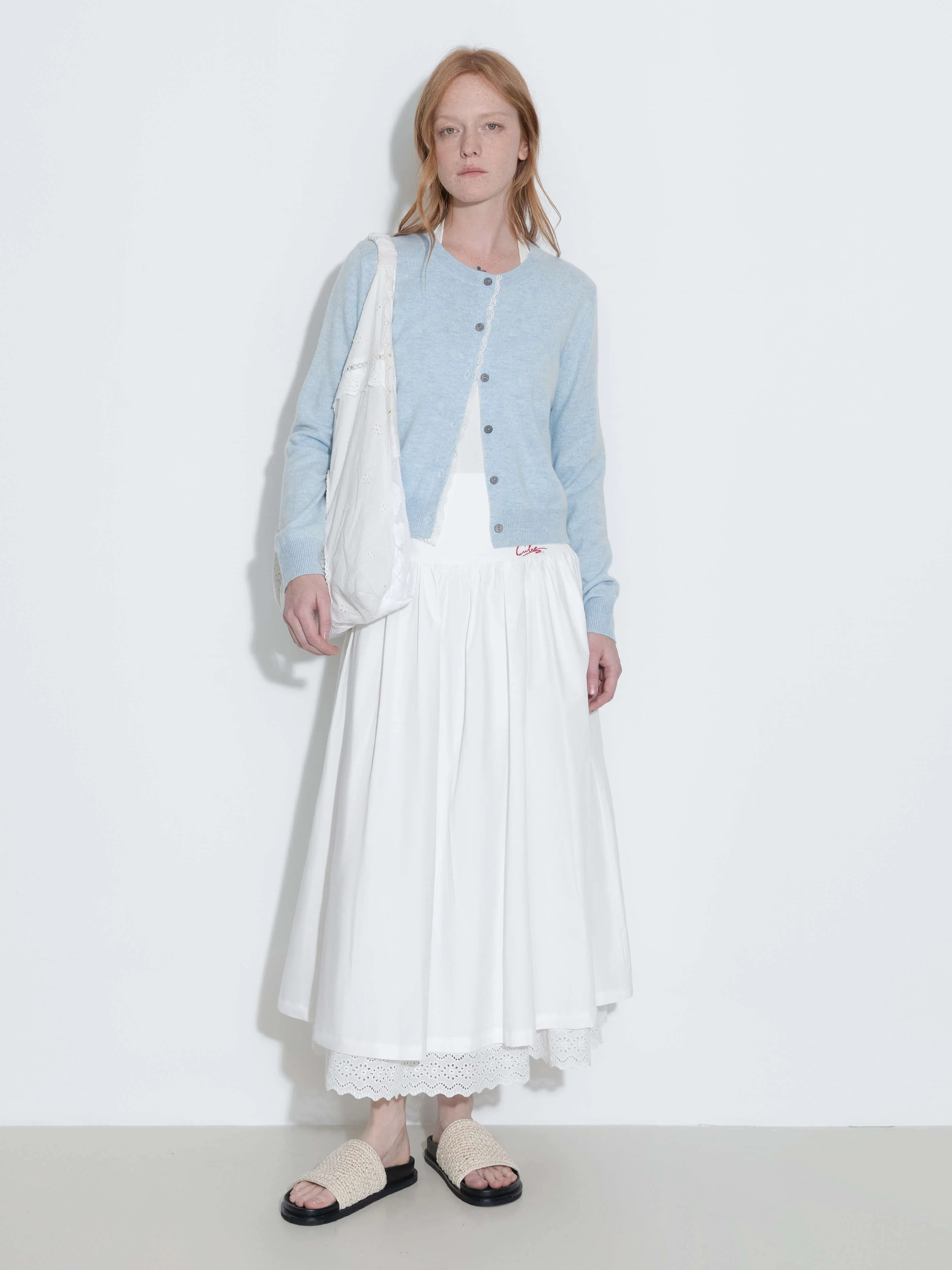 Lace Trim Knit Wool Cardigan - Image 18
