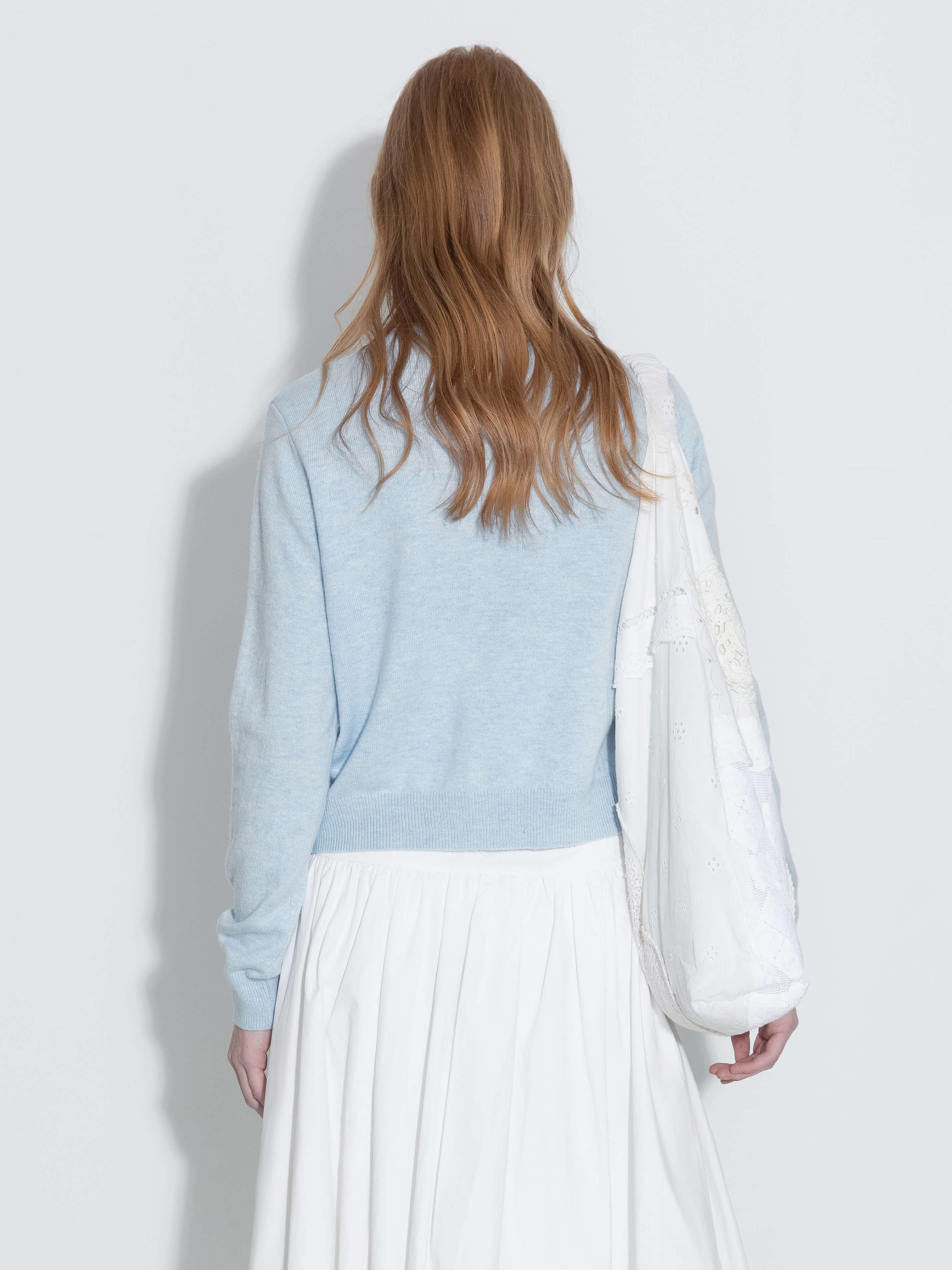 Lace Trim Knit Wool Cardigan - Image 21