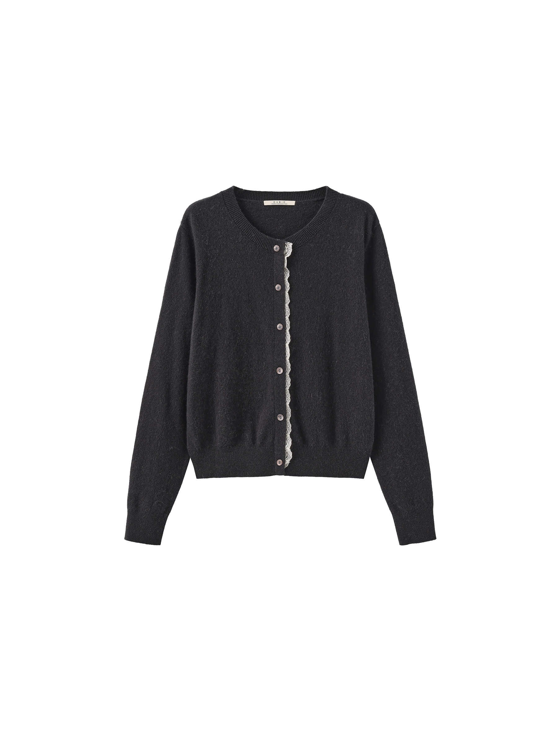 Lace Trim Knit Wool Cardigan - Image 22