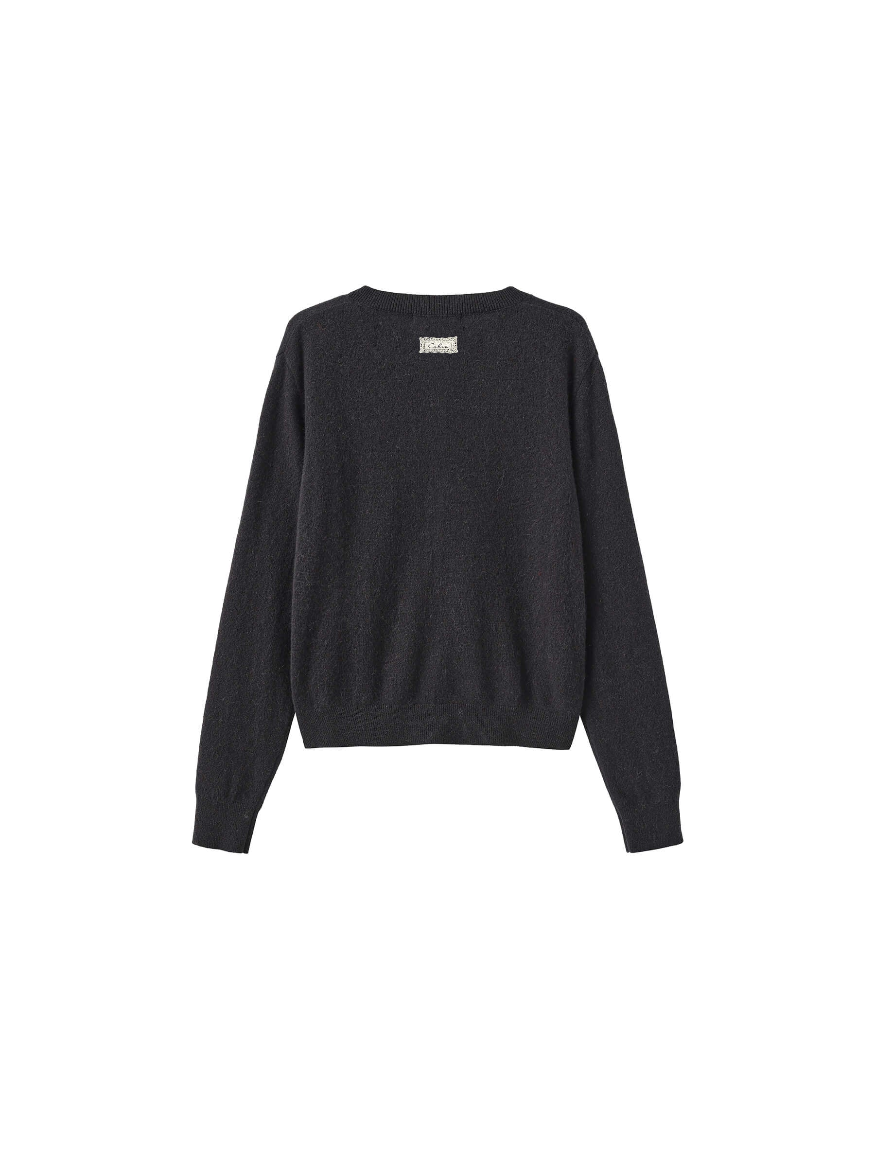 Lace Trim Knit Wool Cardigan - Image 23