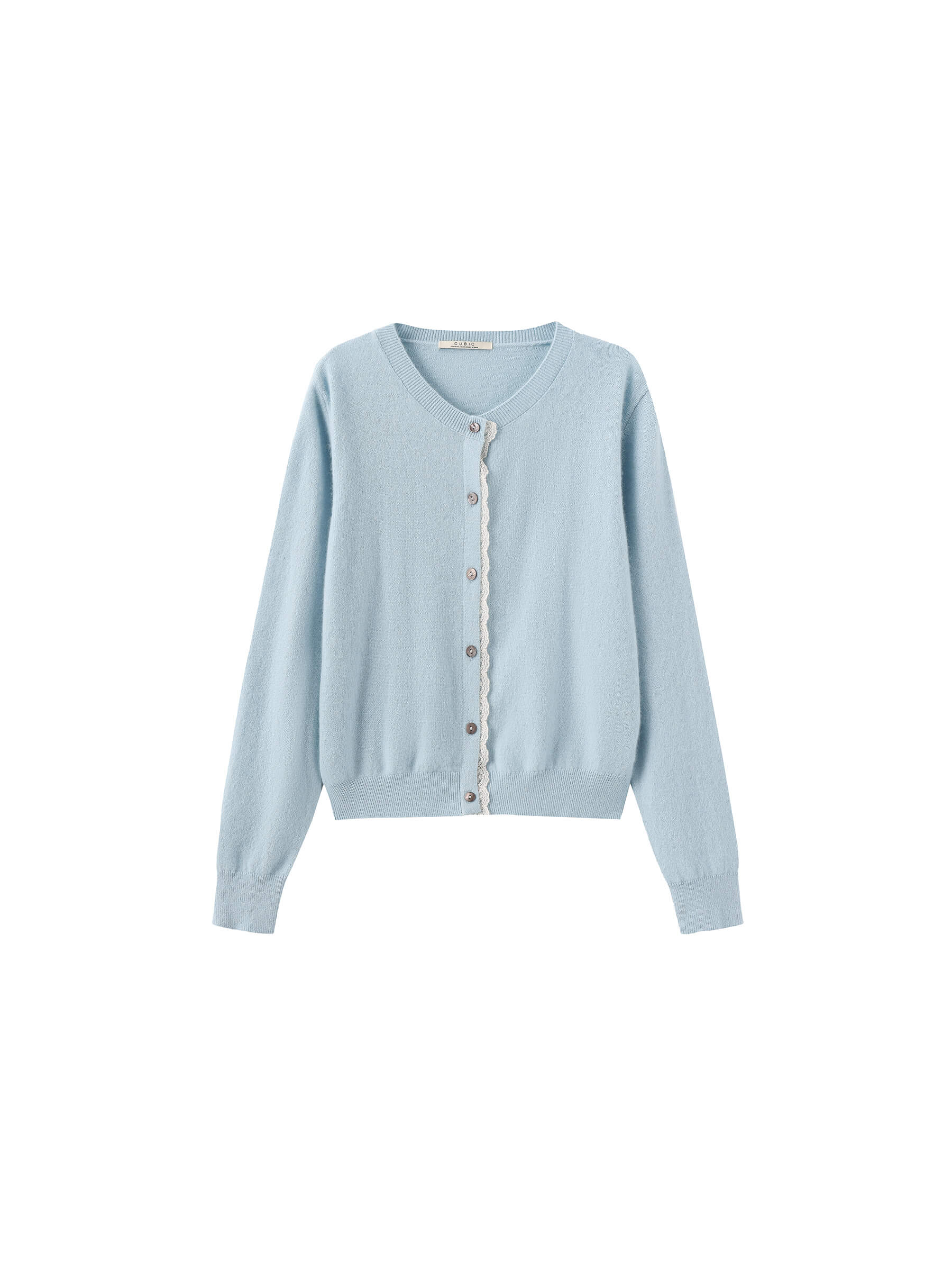 Lace Trim Knit Wool Cardigan - Image 26