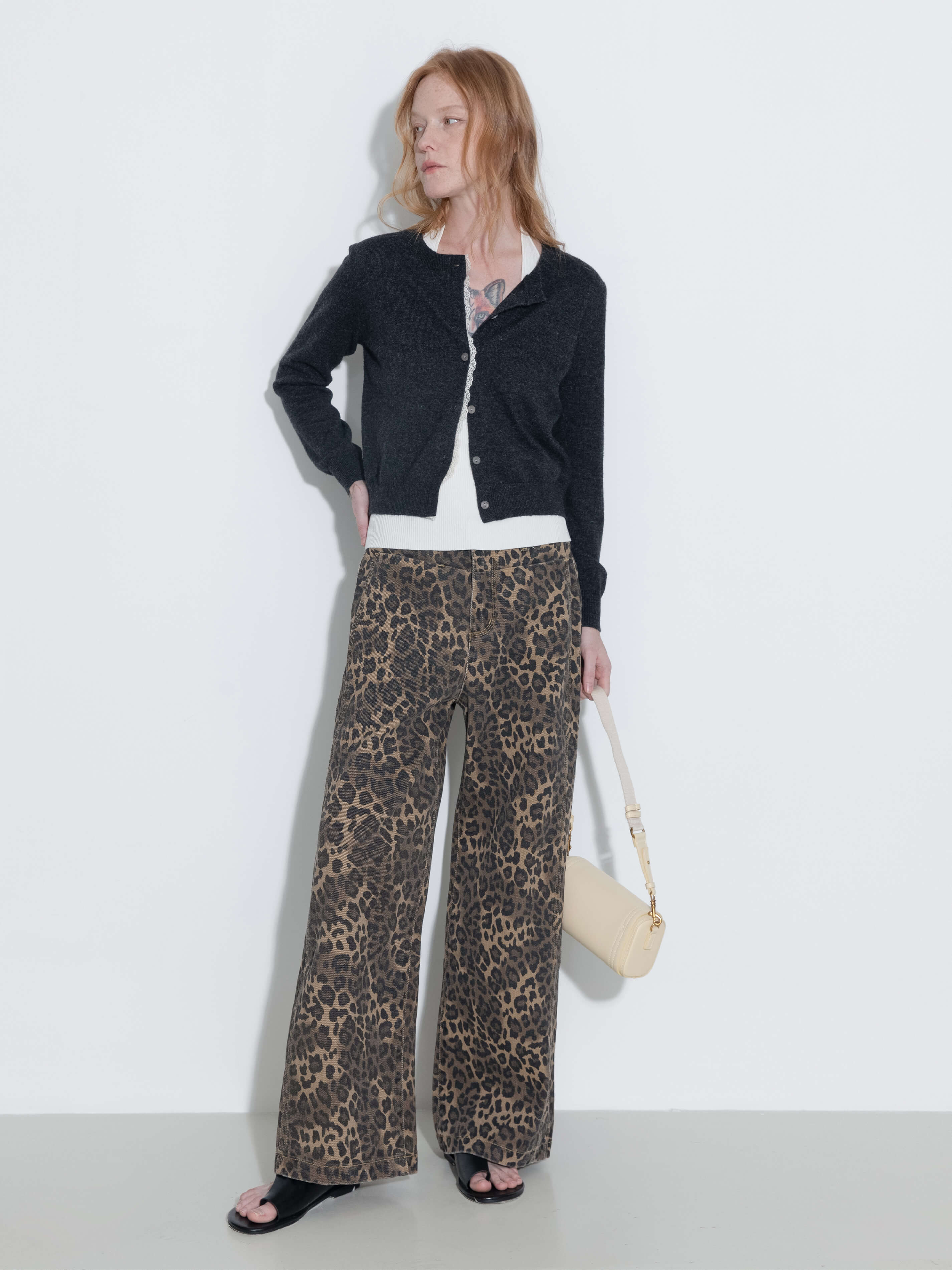 Lace Trim Knit Wool Cardigan - Image 8